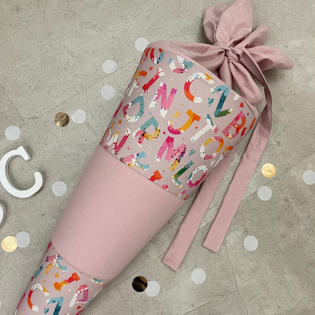 85cm Schultüte Zuckertüte Einschulung Groß Handmade / ABC