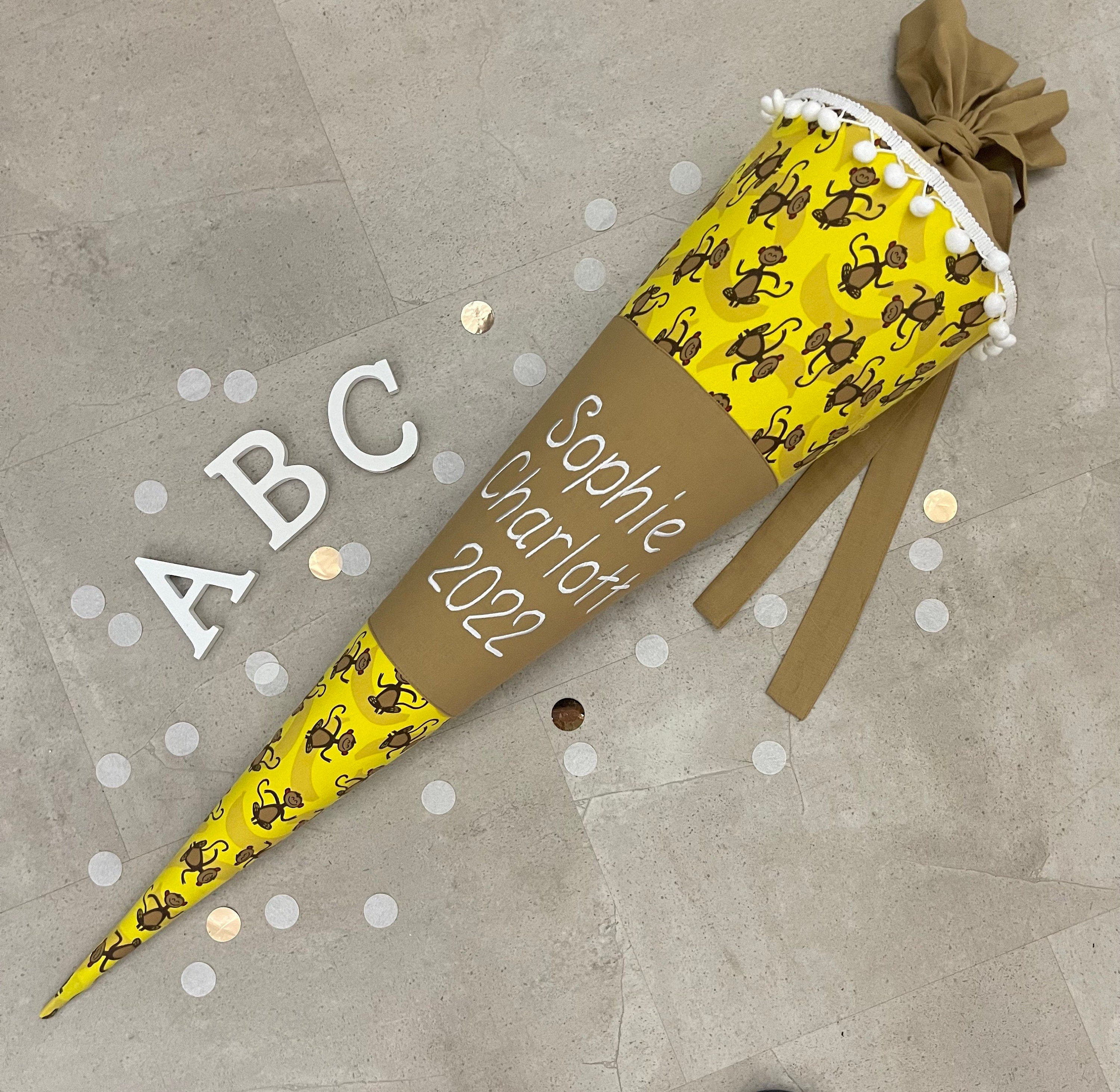 85cm Schultüte Zuckertüte Einschulung Handmade / Affen