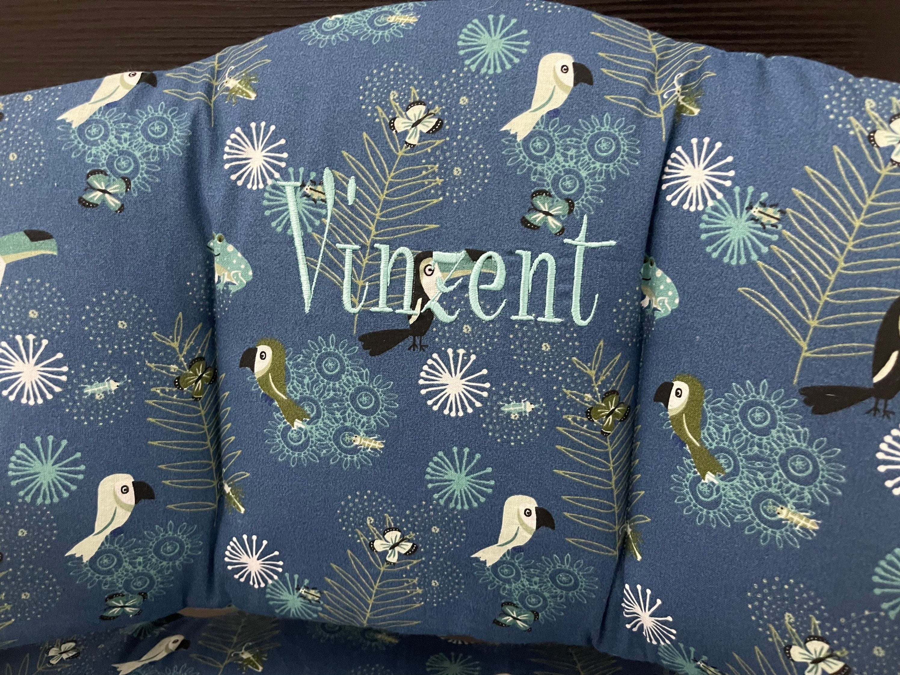 Sitzkissen Kissenset für Hauck Alpha, Tray, Beta Hochstuhl - Tukan blau