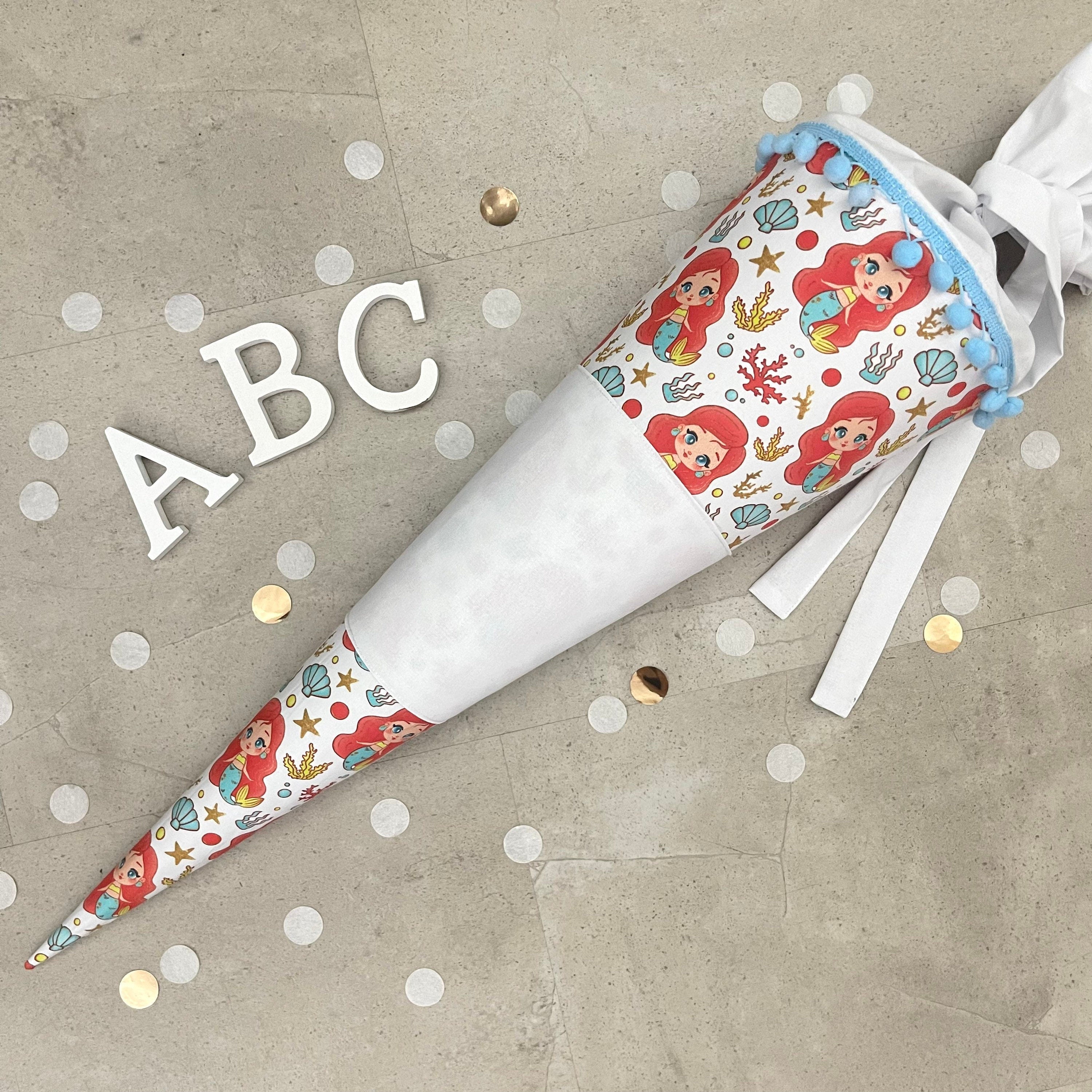 Schultüte Zuckertüte Einschulung Groß 70cm Handmade / Meerjungfrau
