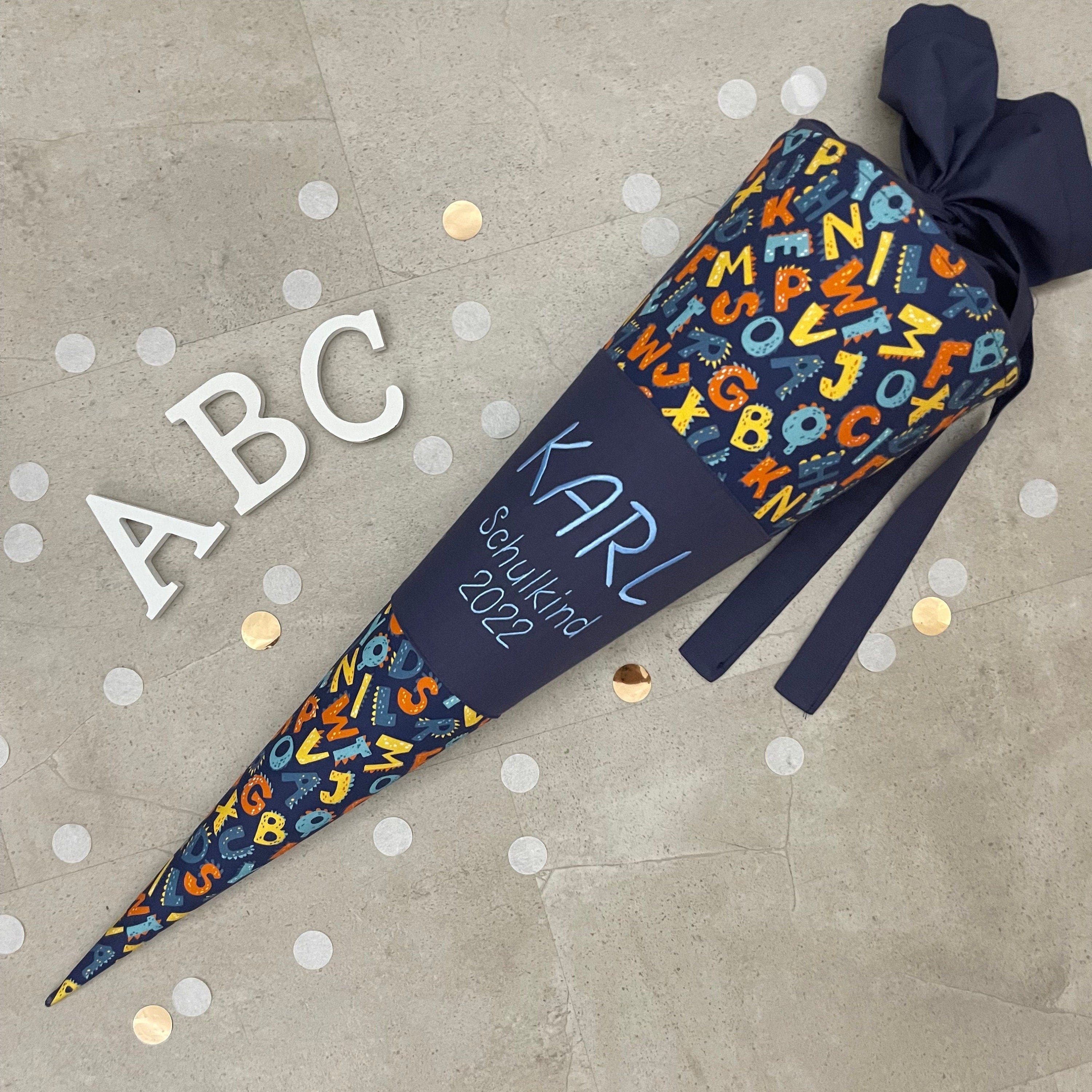 85cm Schultüte Zuckertüte Einschulung Groß Handmade / ABC