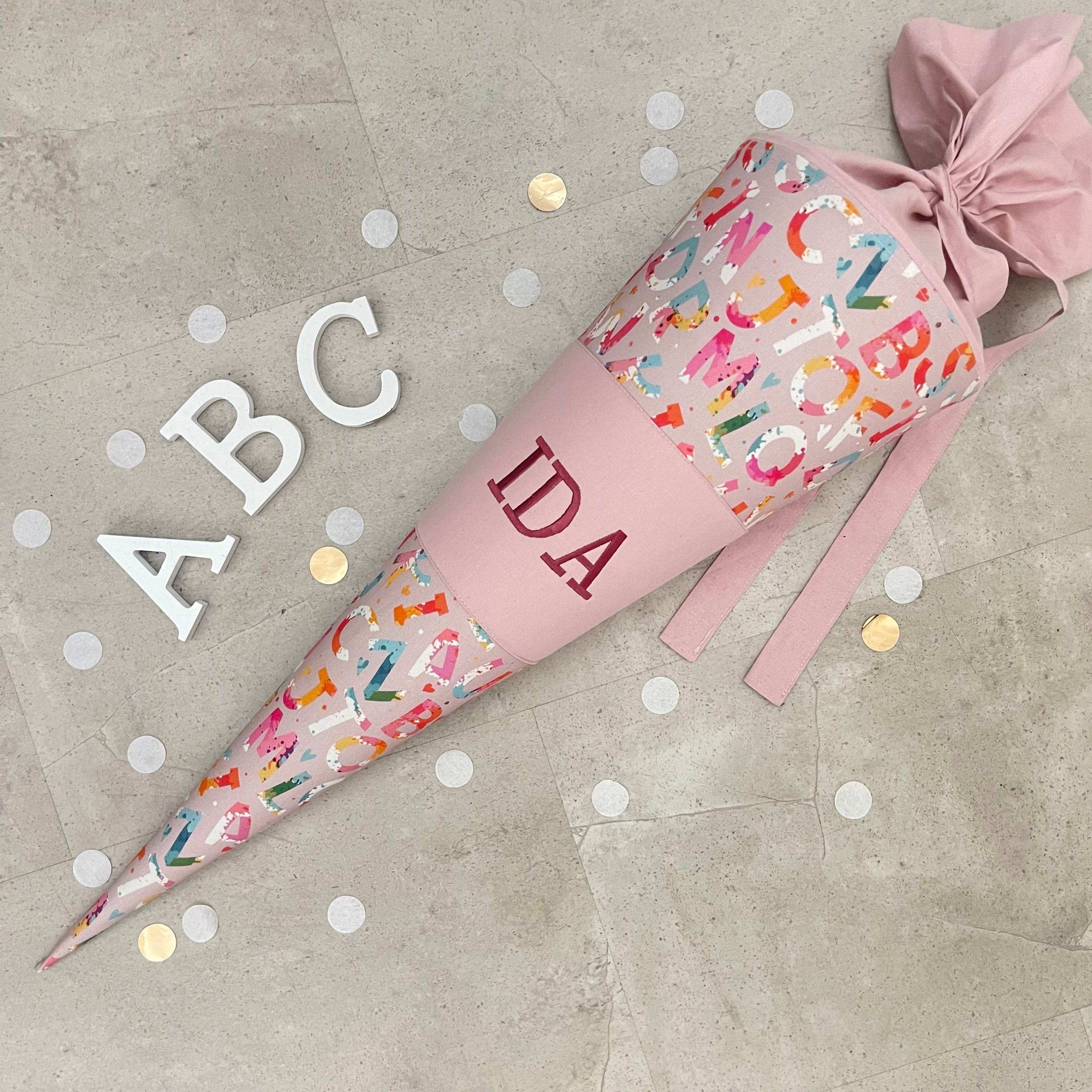 Schultüte Zuckertüte Einschulung Groß 70cm Handmade / ABC