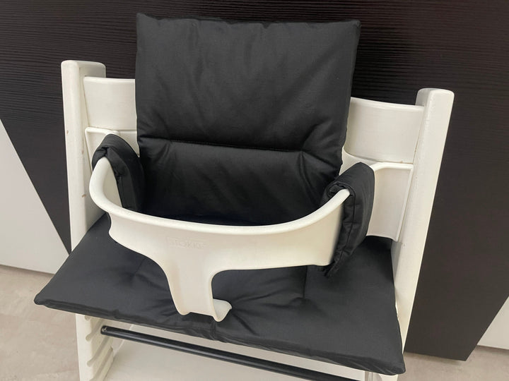 Abwaschbares Tripp Trapp Kissenset für Stokke Hochstuhl - Uni Schwarz