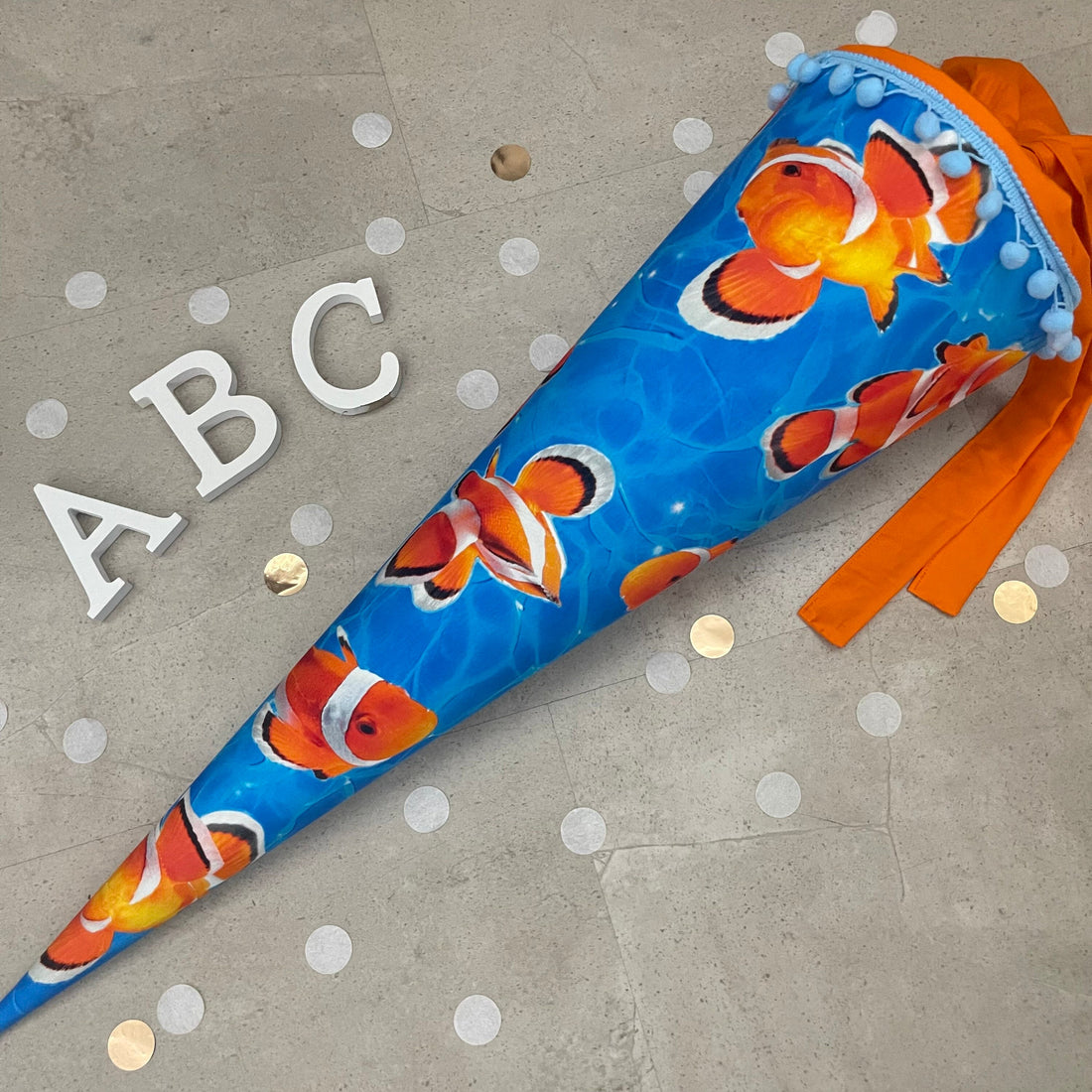 Schultüte Zuckertüte Einschulung Groß 70cm Handmade / Aquarium