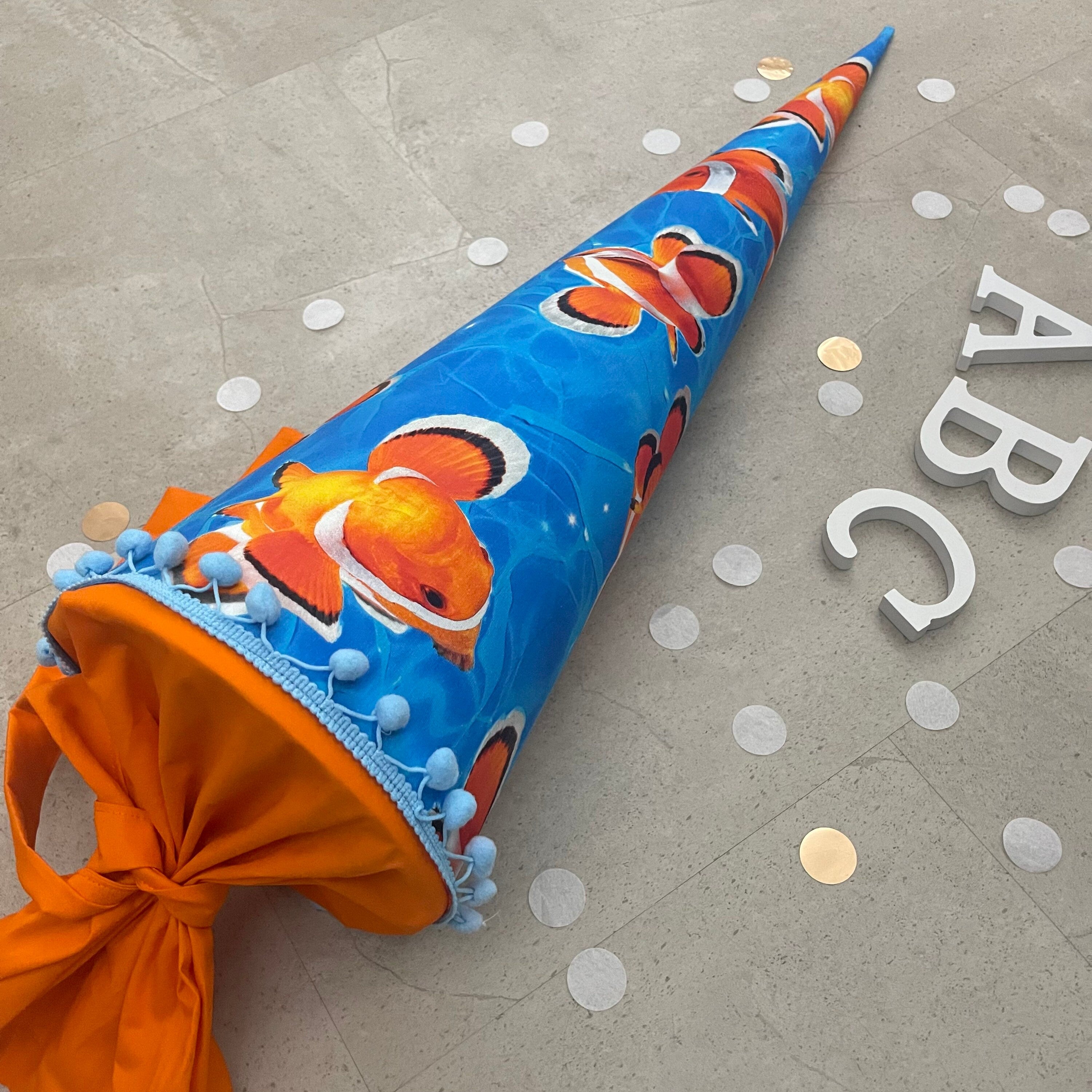 Schultüte Zuckertüte Einschulung Groß 70cm Handmade / Aquarium