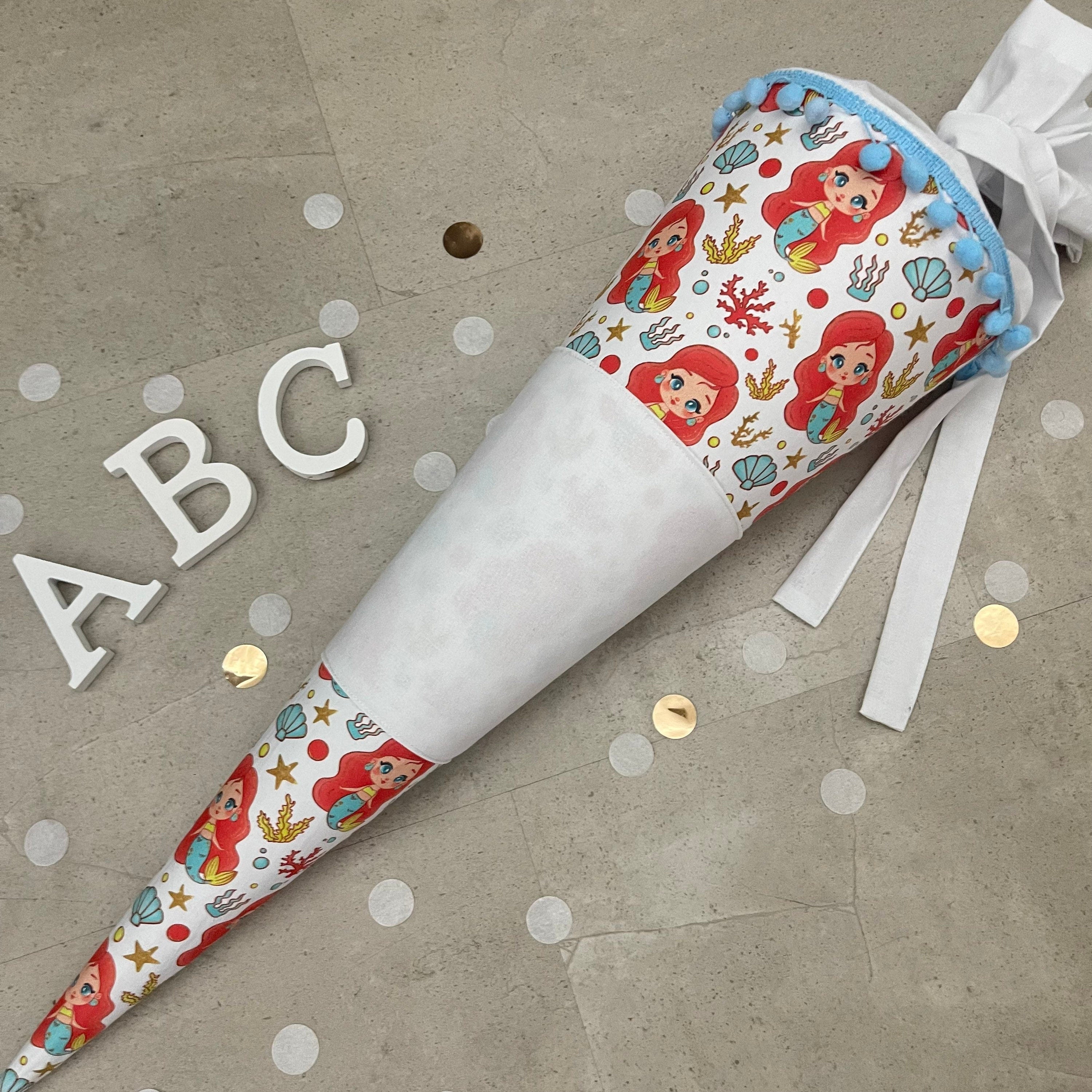 Schultüte Zuckertüte Einschulung Groß 70cm Handmade / Meerjungfrau