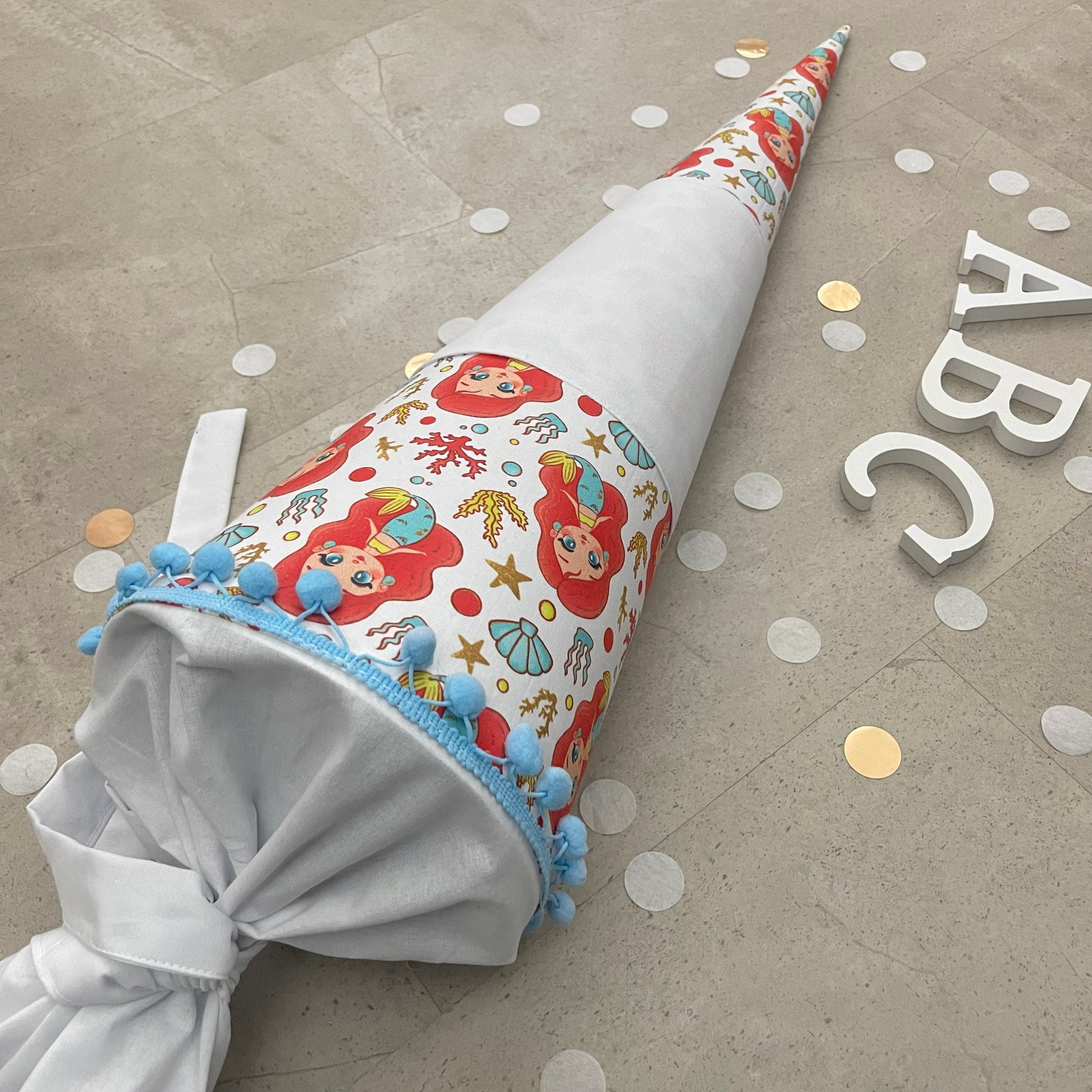 Schultüte Zuckertüte Einschulung Groß 70cm Handmade / Meerjungfrau