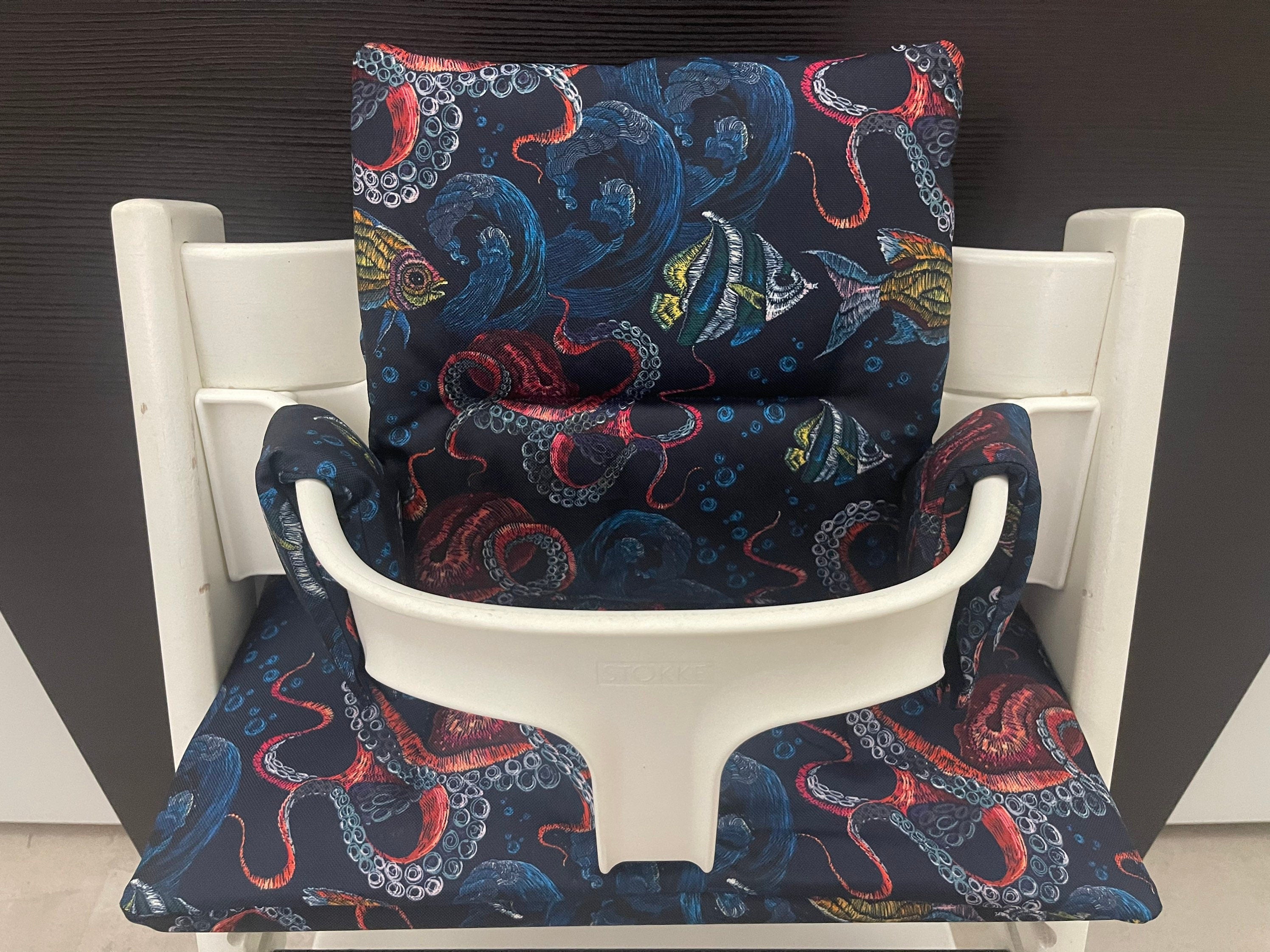 Abwaschbares Tripp Trapp Kissenset für Stokke Hochstuhl - Kraken