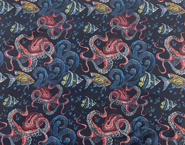Abwaschbares Utensilo für Hochstuhl, Hochstuhltasche - Kraken