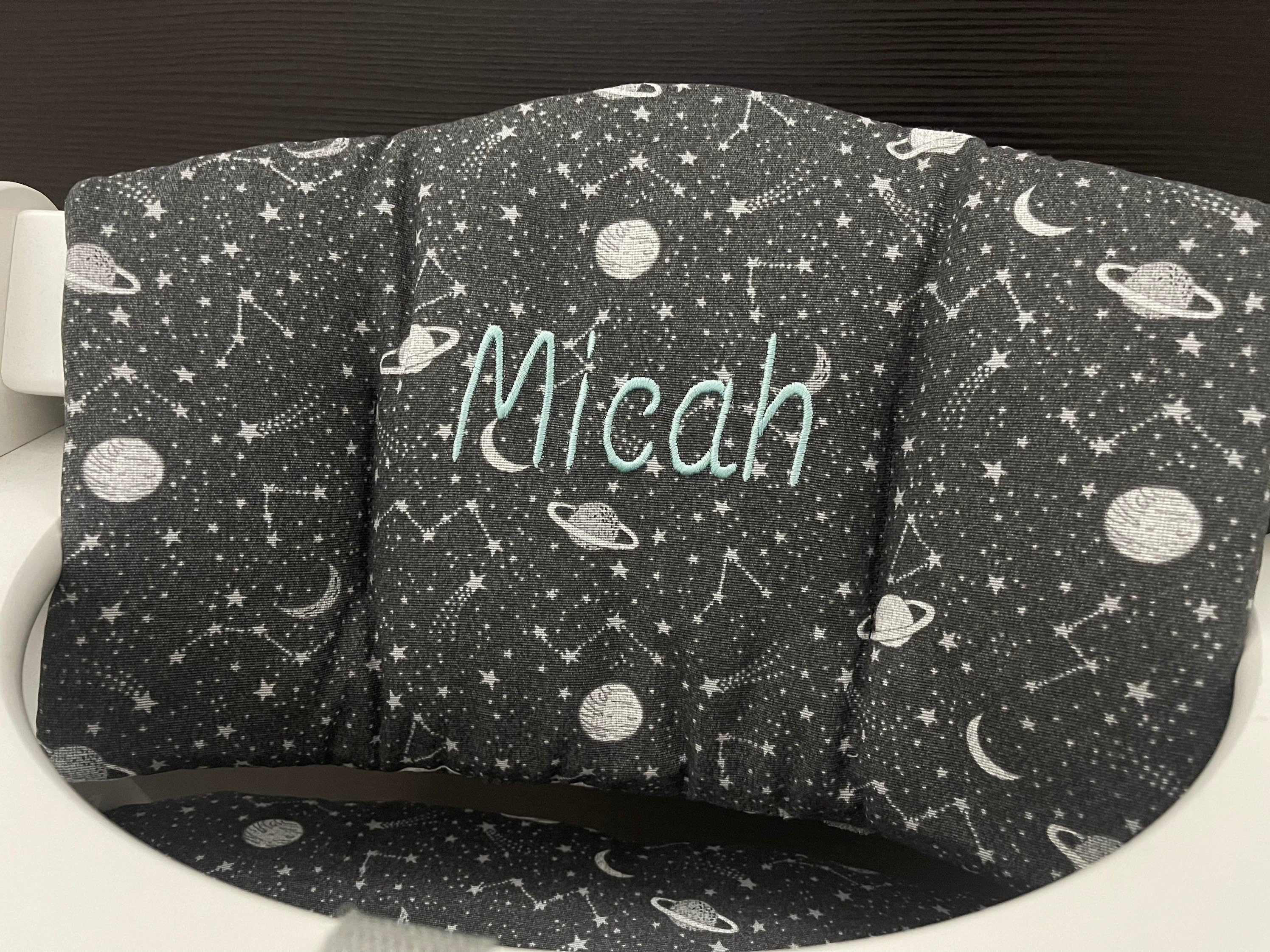 Sitzkissen Kissenset für Hauck Alpha, Tray, Beta Hochstuhl - Weltraum Anthrazit