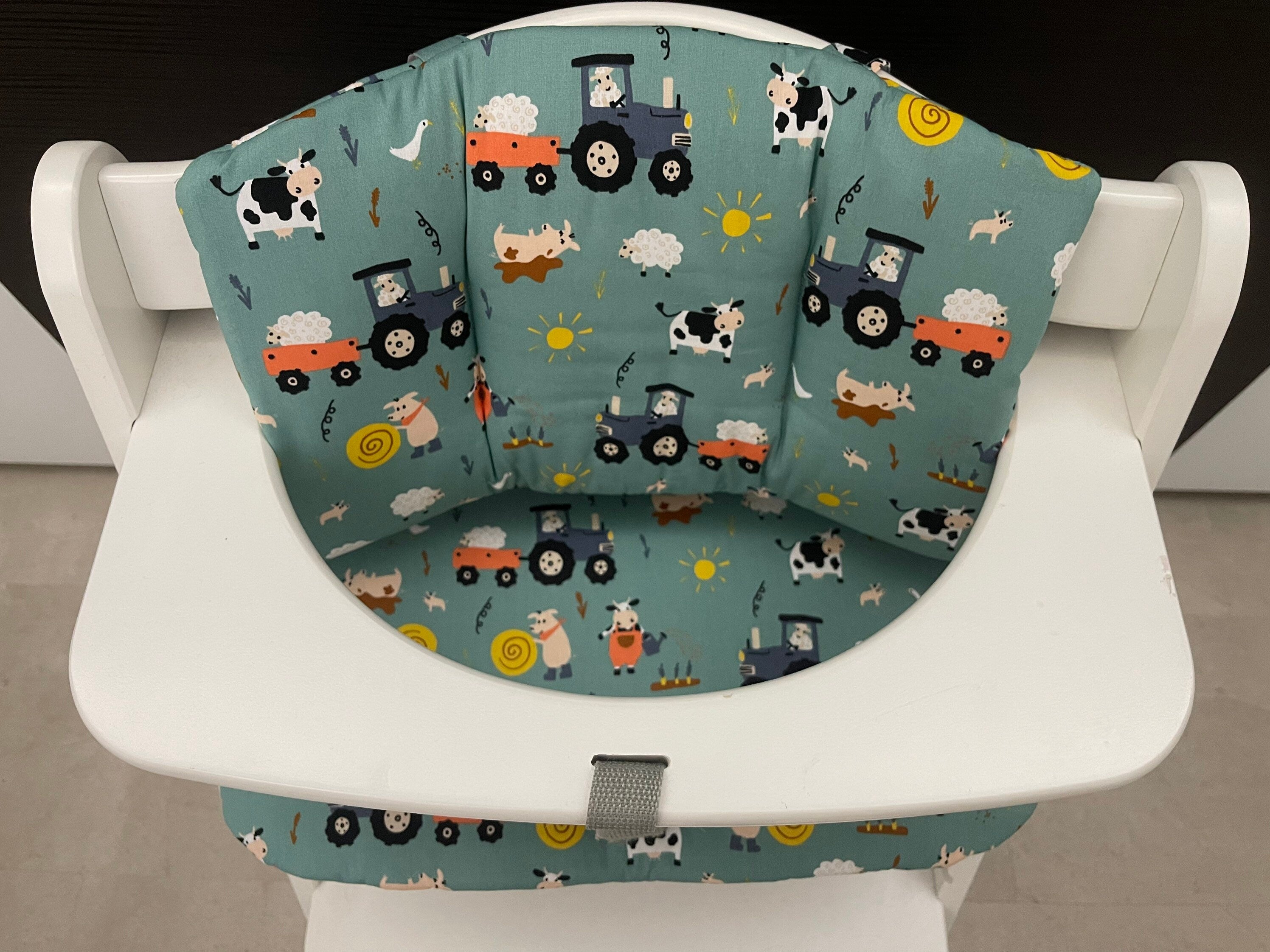 Sitzkissen Kissenset für Hauck Alpha, Tray, Beta Hochstuhl - Stoff Farm Life