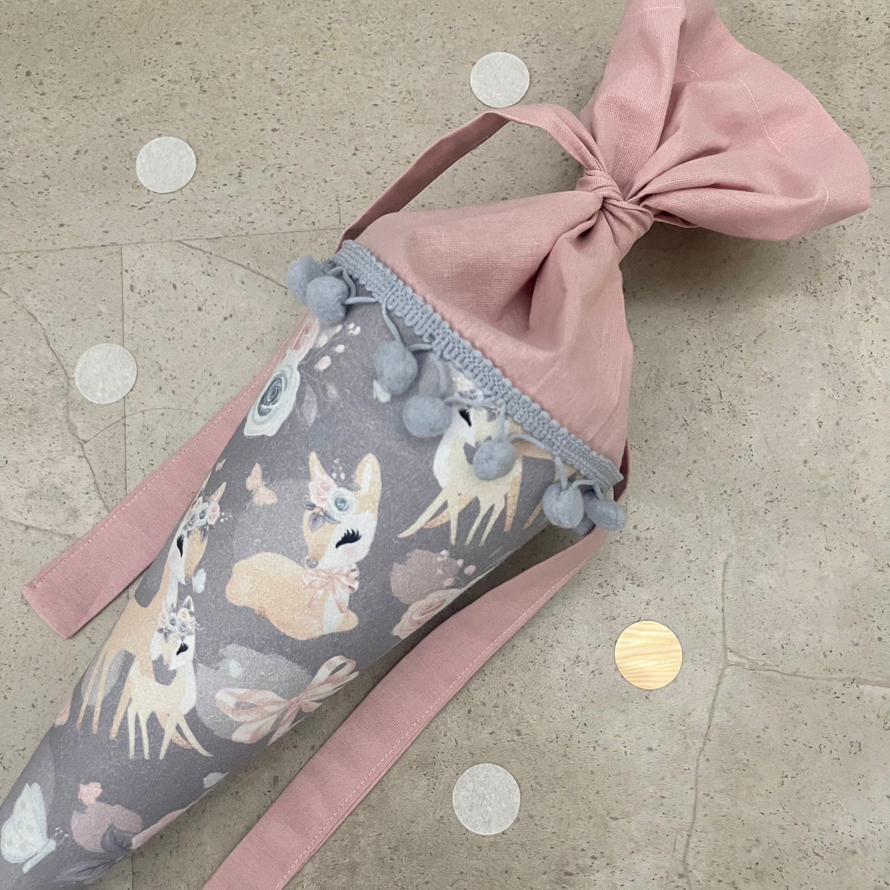 Geschwisterschultüte Stoff klein Zuckertüte Einschulung 35cm Handmade / Rehkids