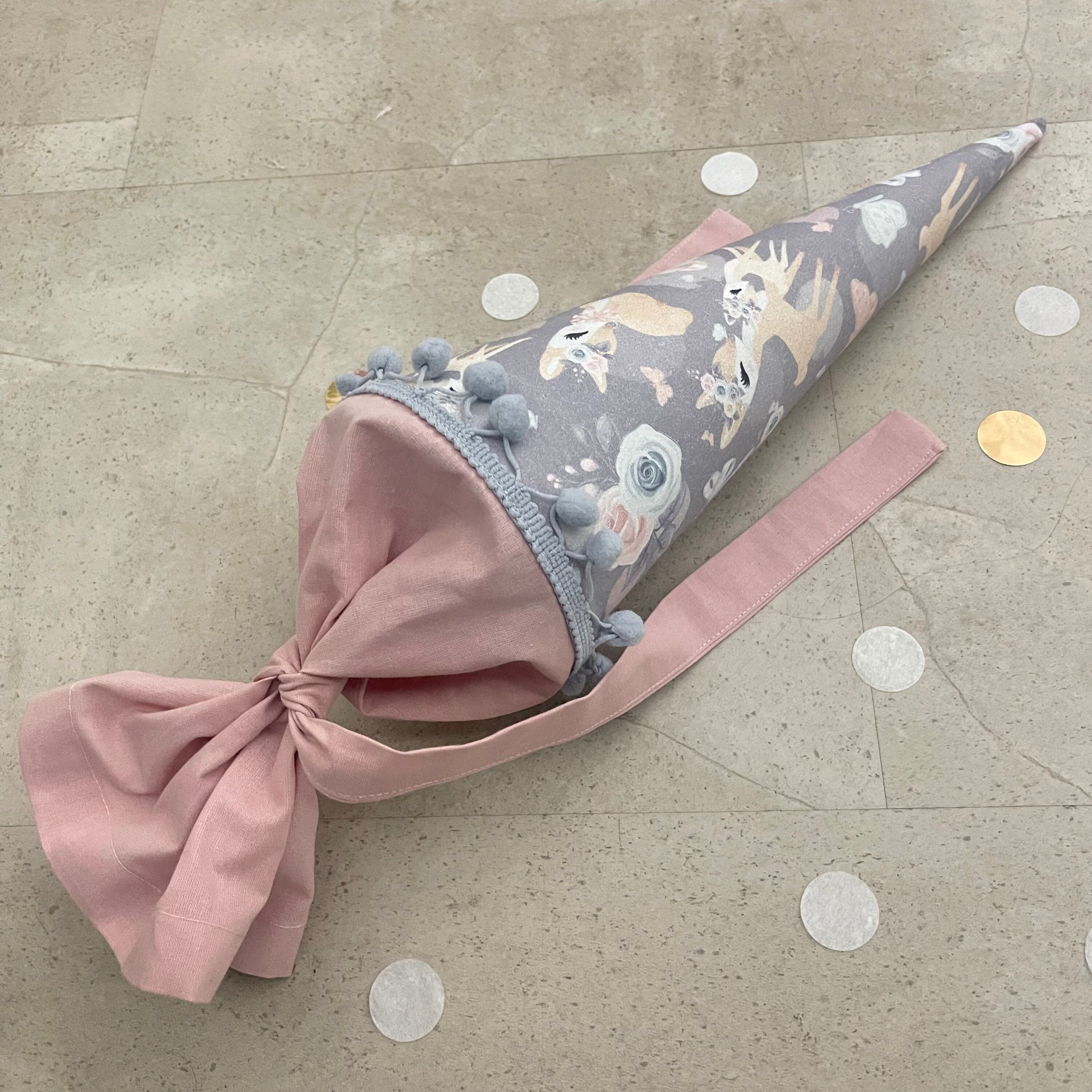 Geschwisterschultüte Stoff klein Zuckertüte Einschulung 35cm Handmade / Rehkids