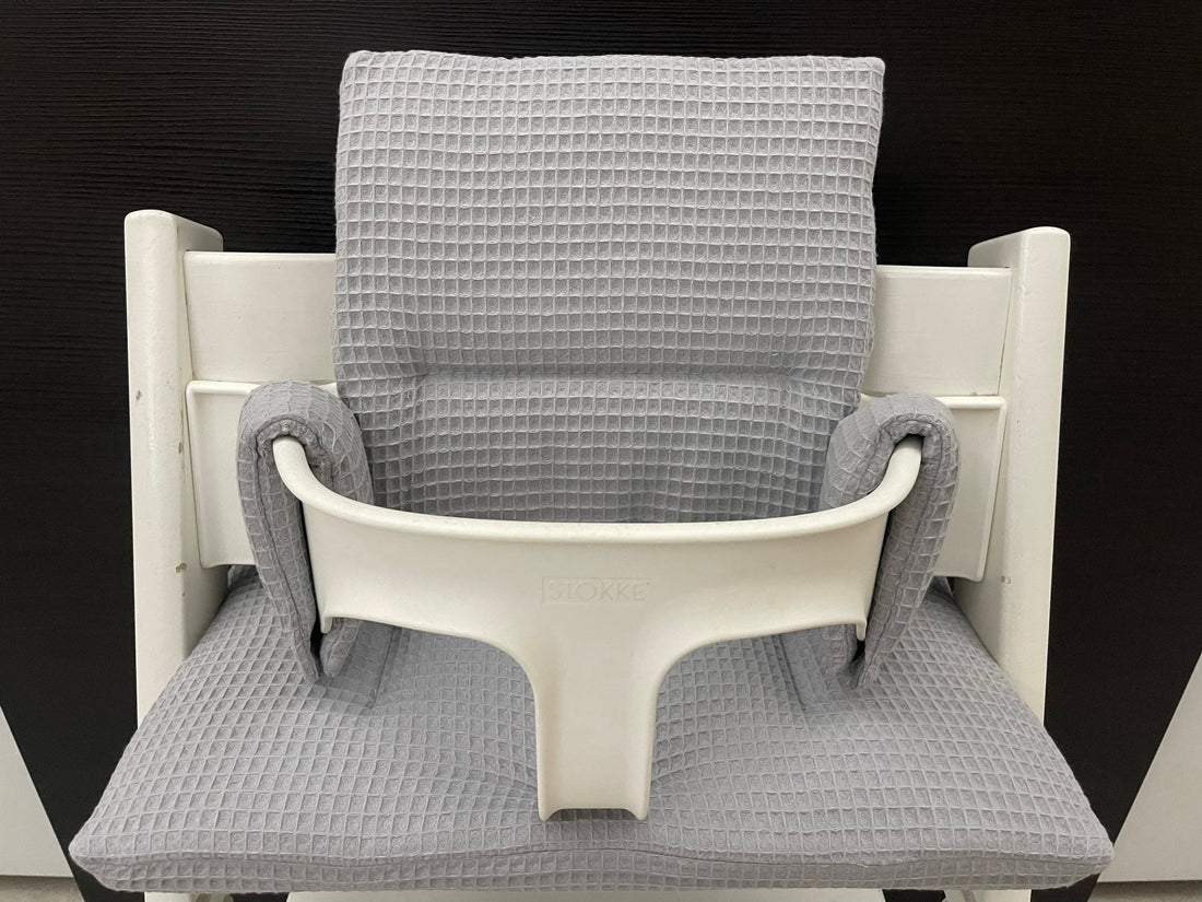 Tripp Trapp Sitzkissen Kissenset für Stokke Hochstuhl - Waffelpiqué Grau