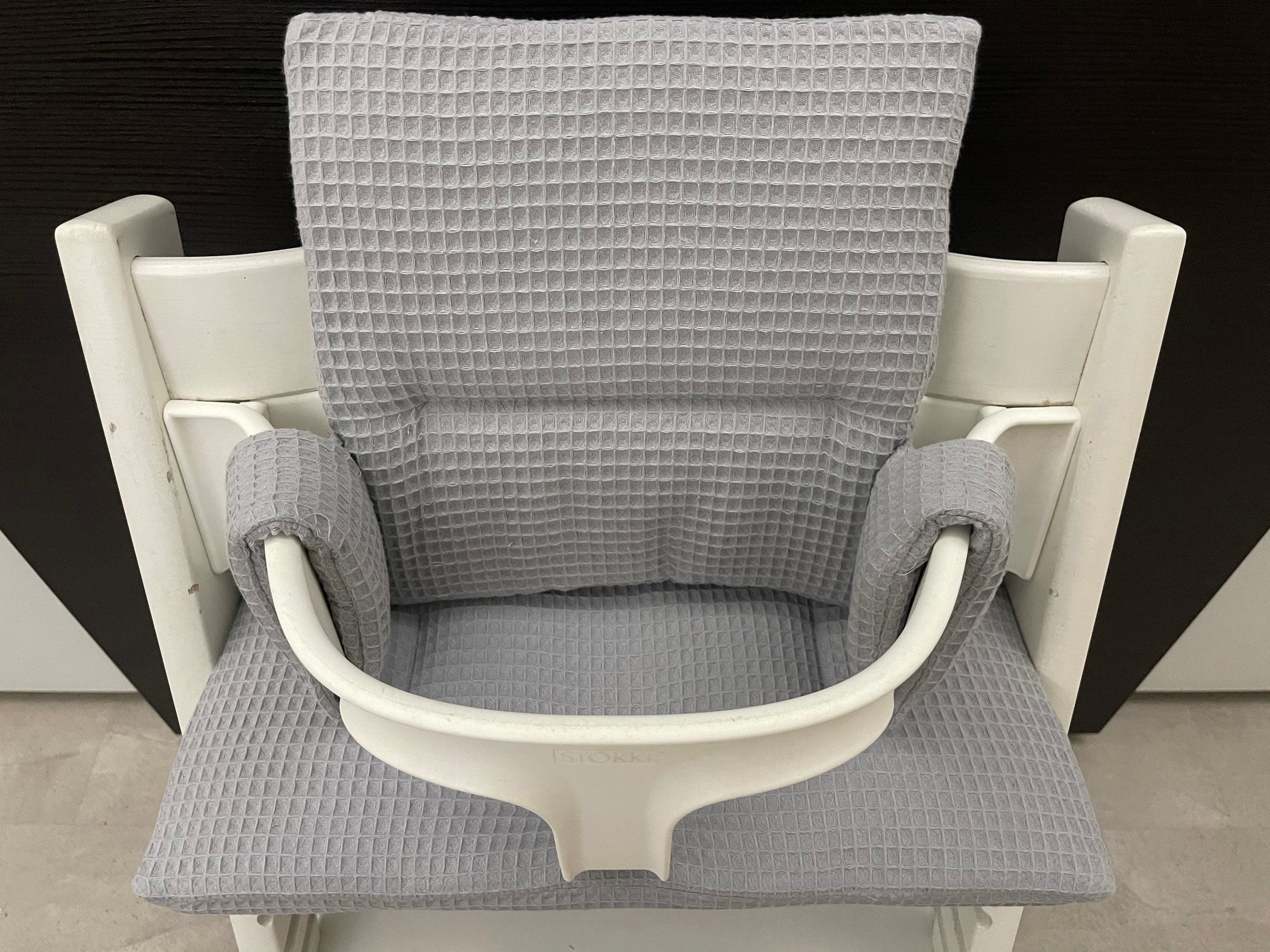 Tripp Trapp Sitzkissen Kissenset für Stokke Hochstuhl - Waffelpiqué Grau