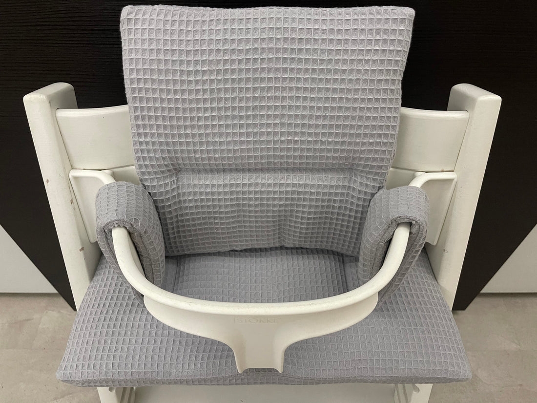 Tripp Trapp Sitzkissen Kissenset für Stokke Hochstuhl - Waffelpiqué Grau