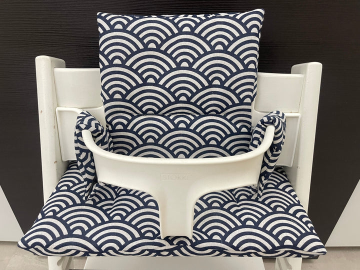 Tripp Trapp Sitzkissen Kissenset für Stokke Hochstuhl - Wellen blau