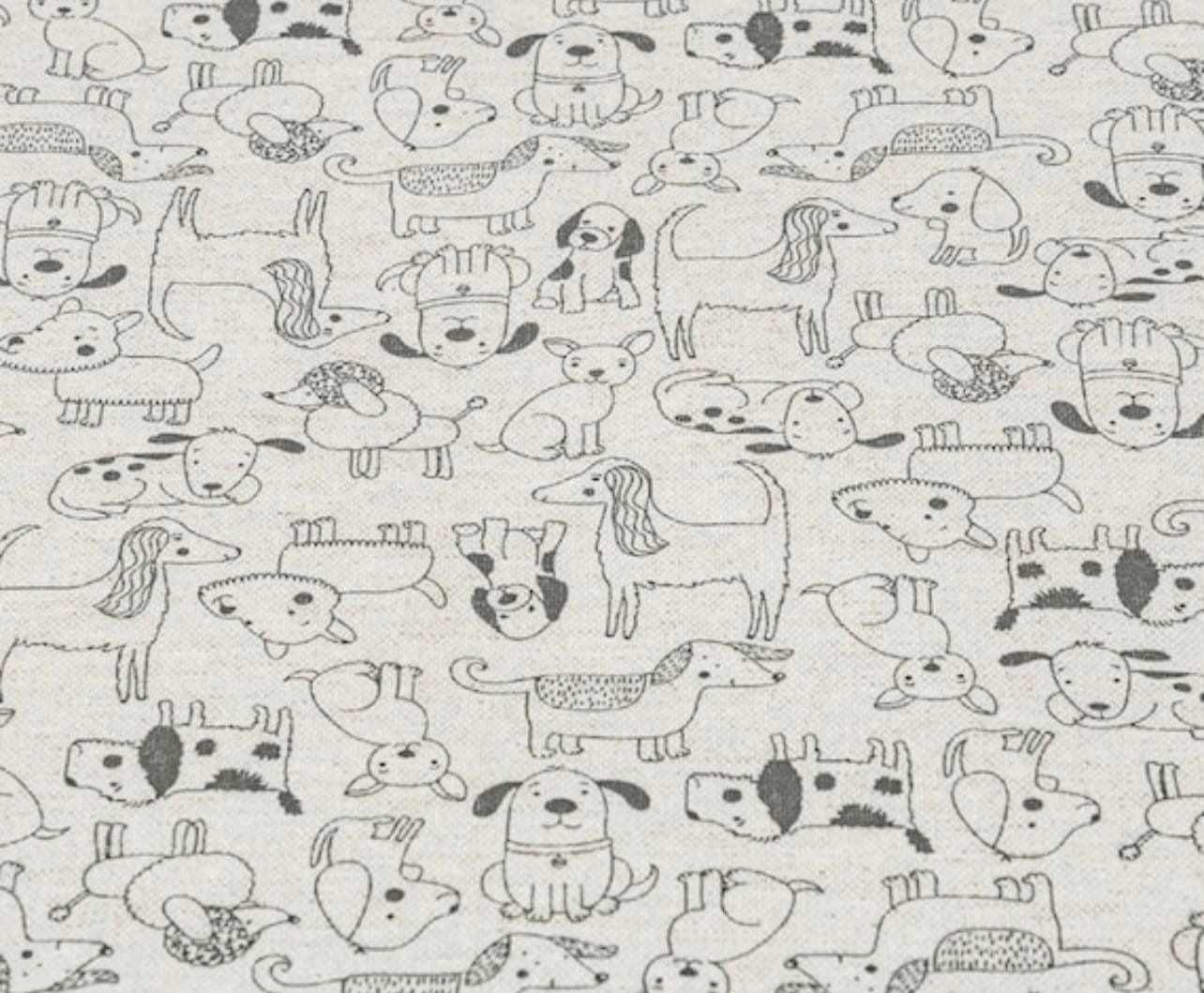 Abwaschbares Sitzkissen Kissenset für Hauck Alpha, Tray, Beta Hochstuhl - dogs Natur