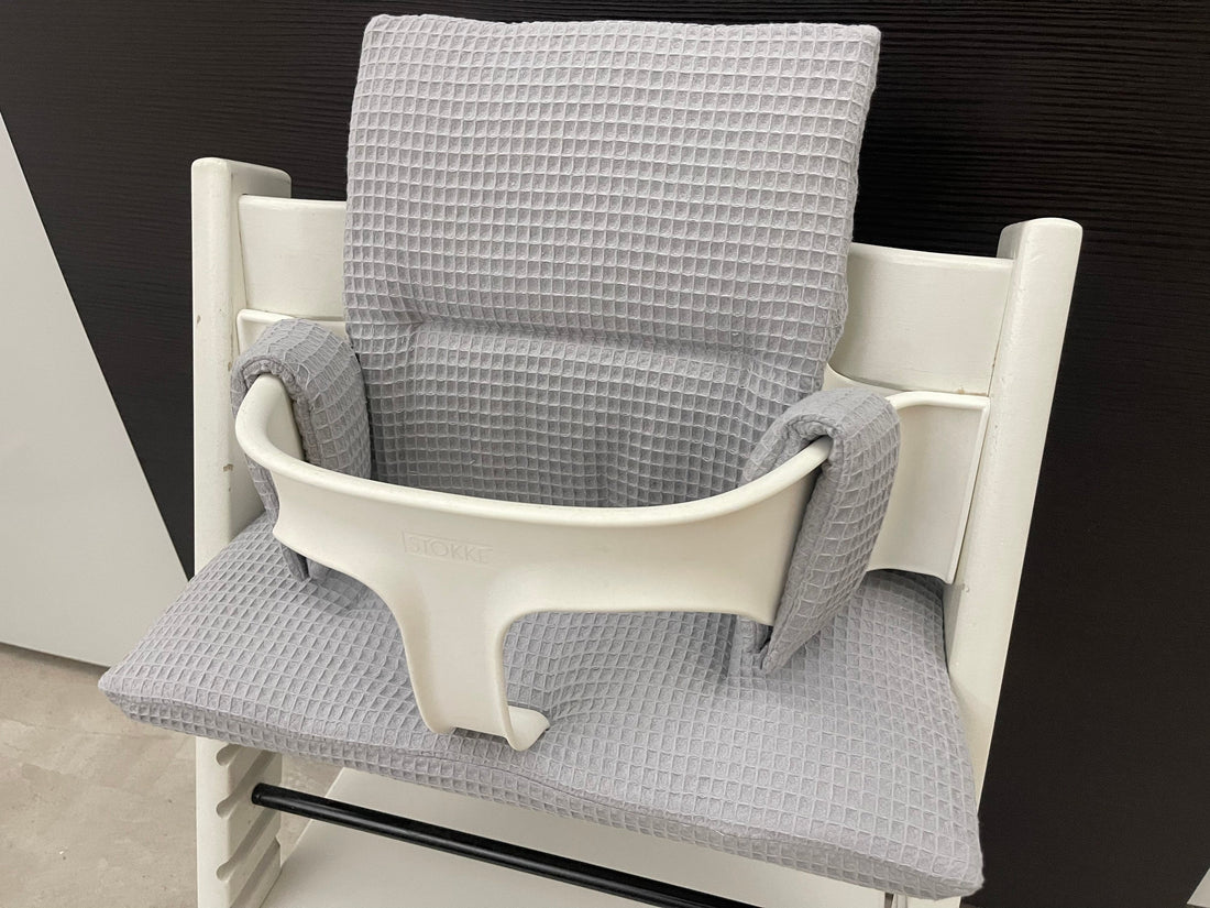 Tripp Trapp Sitzkissen Kissenset für Stokke Hochstuhl - Waffelpiqué Grau