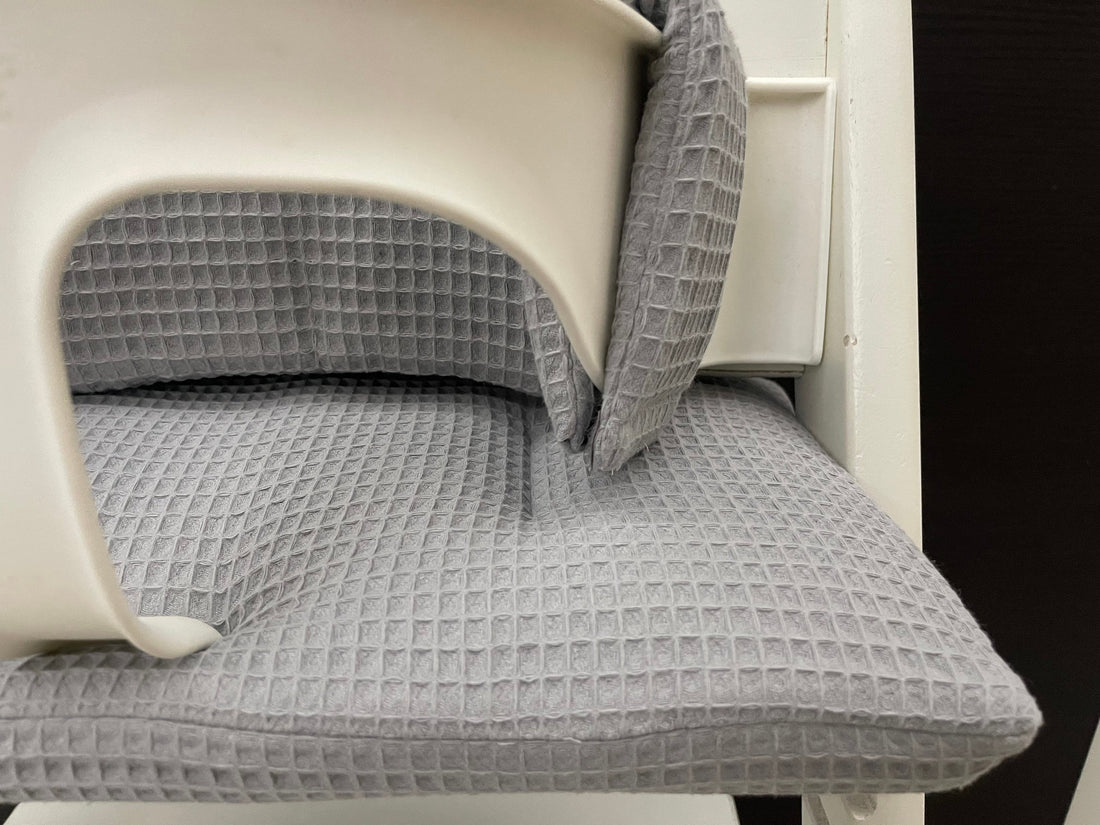 Tripp Trapp Sitzkissen Kissenset für Stokke Hochstuhl - Waffelpiqué Grau