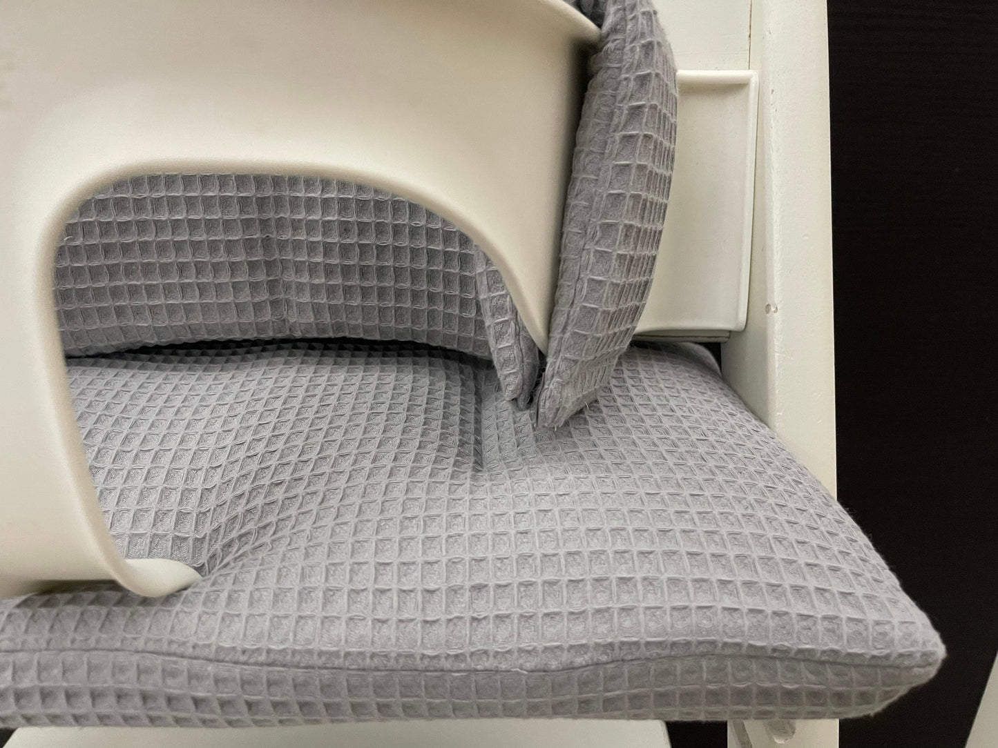 Tripp Trapp Sitzkissen Kissenset für Stokke Hochstuhl - Waffelpiqué Grau