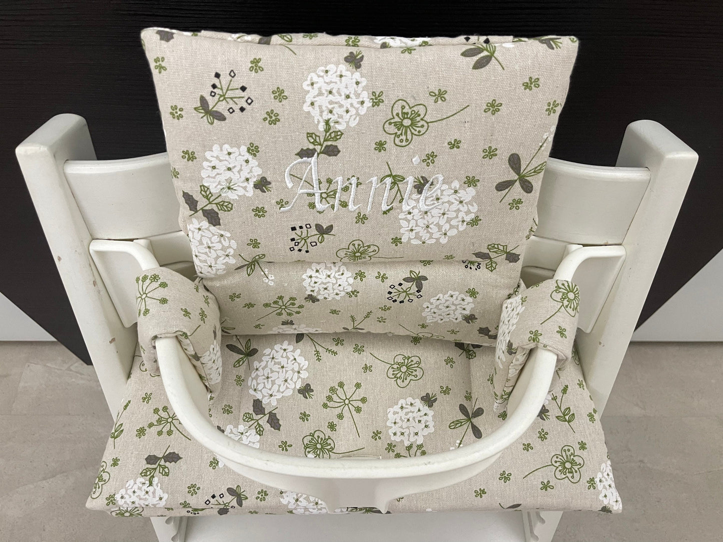 Tripp Trapp Sitzkissen Kissenset für Stokke Hochstuhl - Blumenmix Natur