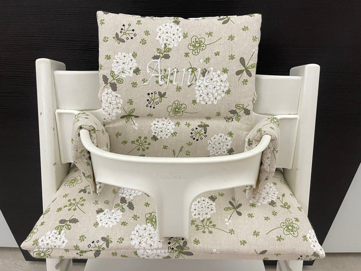 Tripp Trapp Sitzkissen Kissenset für Stokke Hochstuhl - Blumenmix Natur