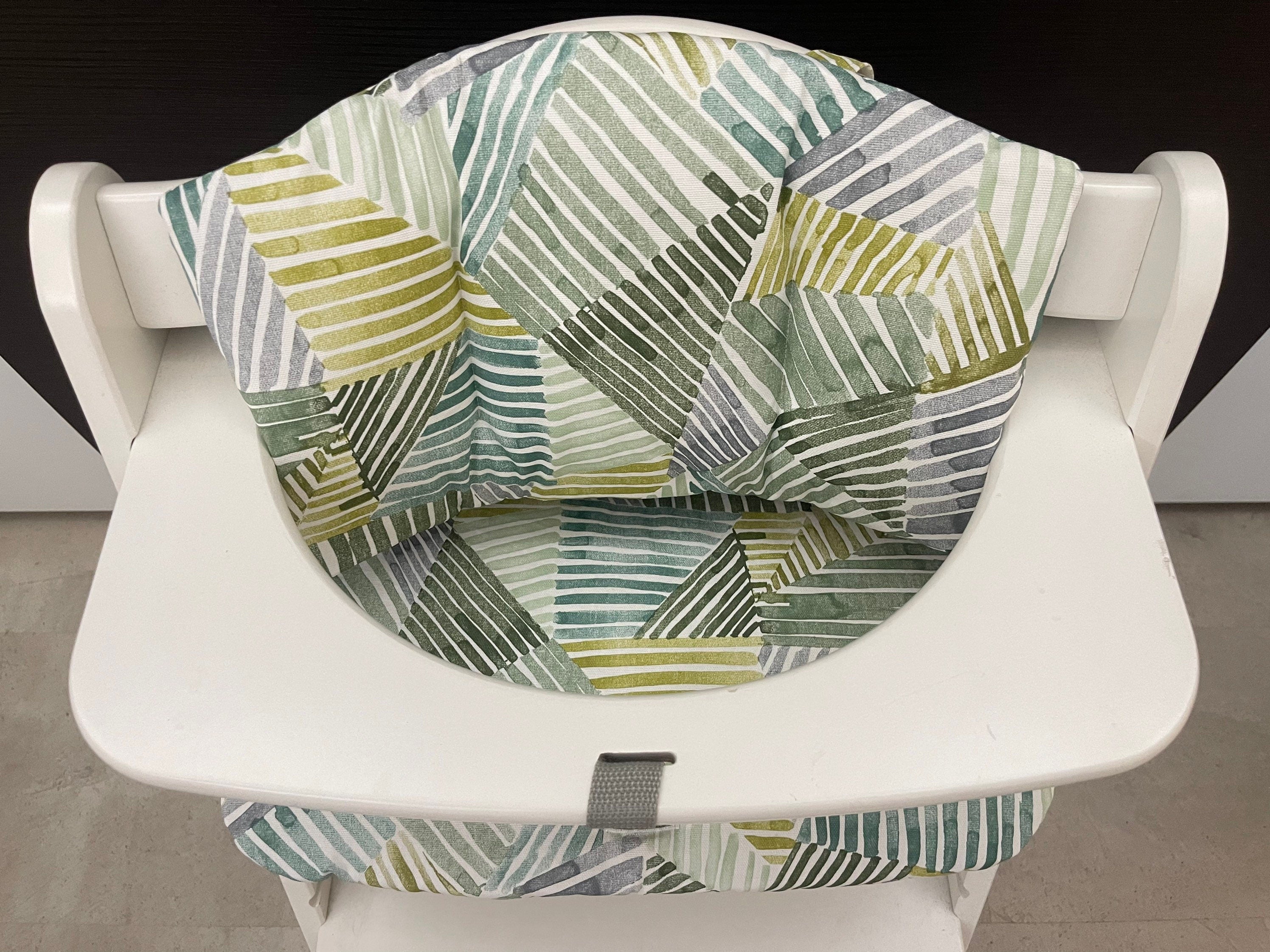 Abwaschbares Sitzkissen Kissenset für Hauck Alpha, Tray, Beta Hochstuhl - Abstrakt Linien