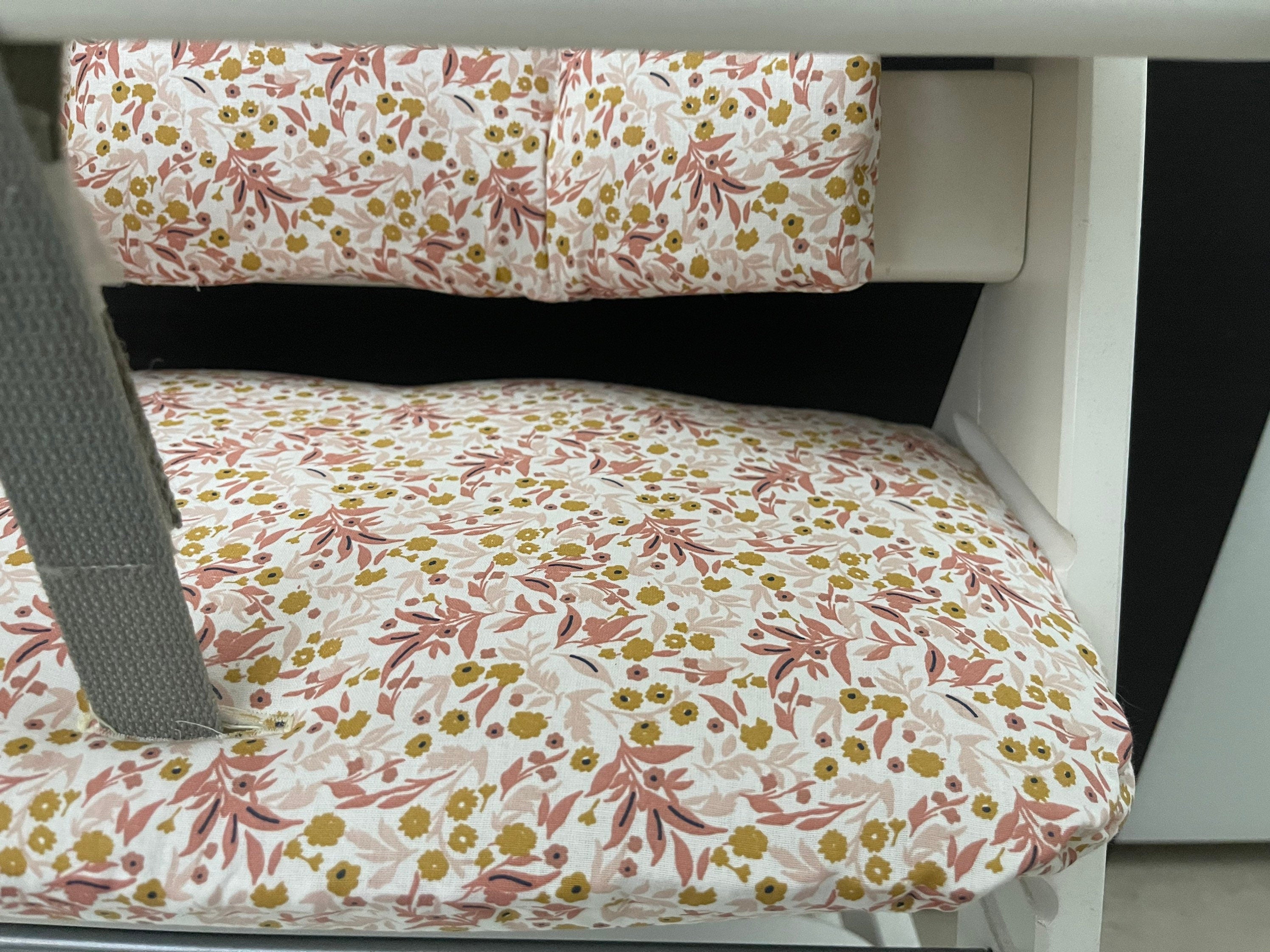 Sitzkissen Kissenset für Hauck Alpha, Tray, Beta Hochstuhl - Blumenmix Rosa