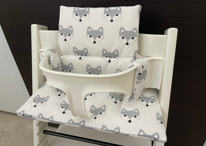 Tripp Trapp Sitzkissen Kissenset für Stokke Hochstuhl - Fuchs grau