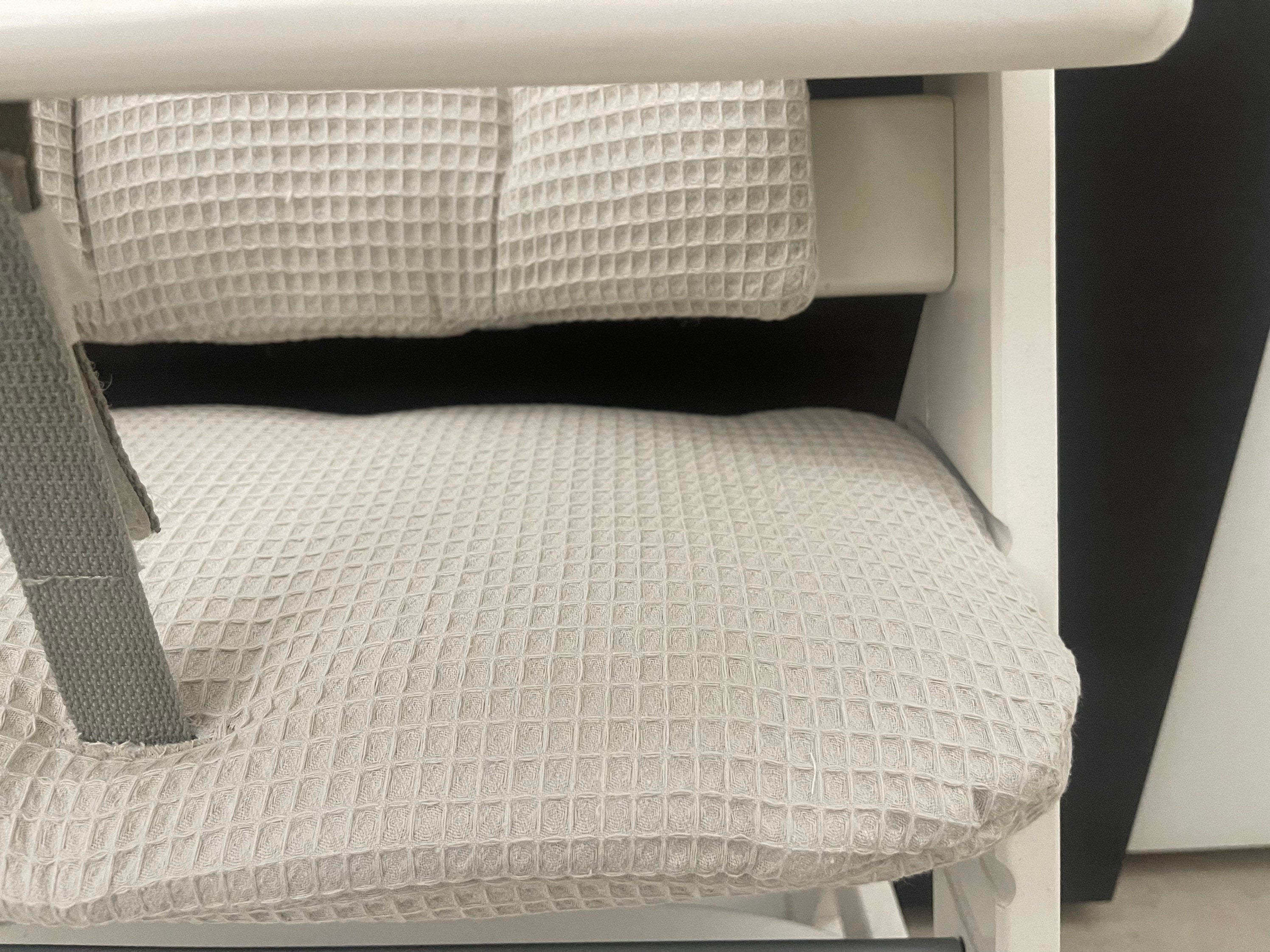 Sitzkissen Kissenset für Hauck Alpha, Tray, Beta Hochstuhl - Waffelpiqué Creme