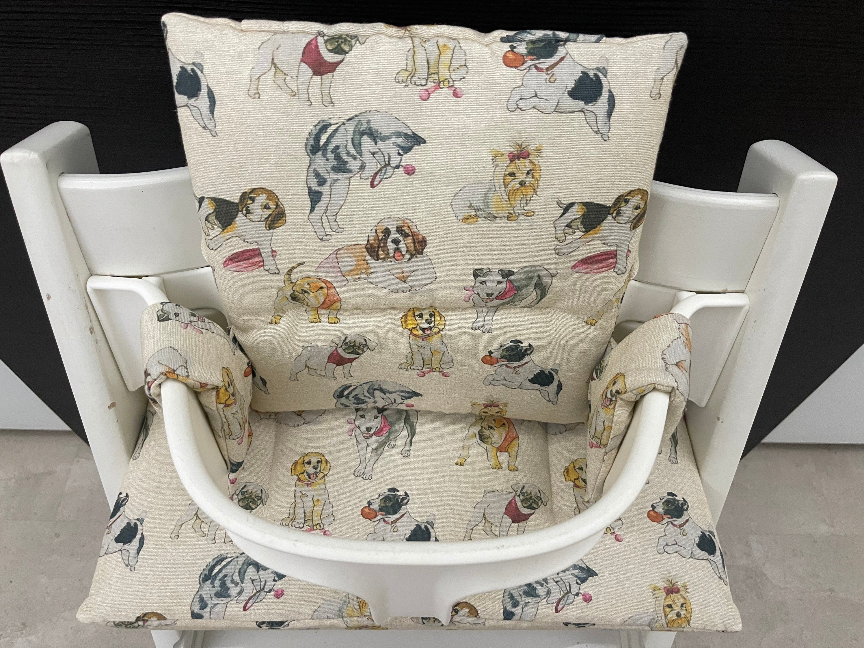 Tripp Trapp Sitzkissen Kissenset für Stokke Hochstuhl - Loneta Natur Hund