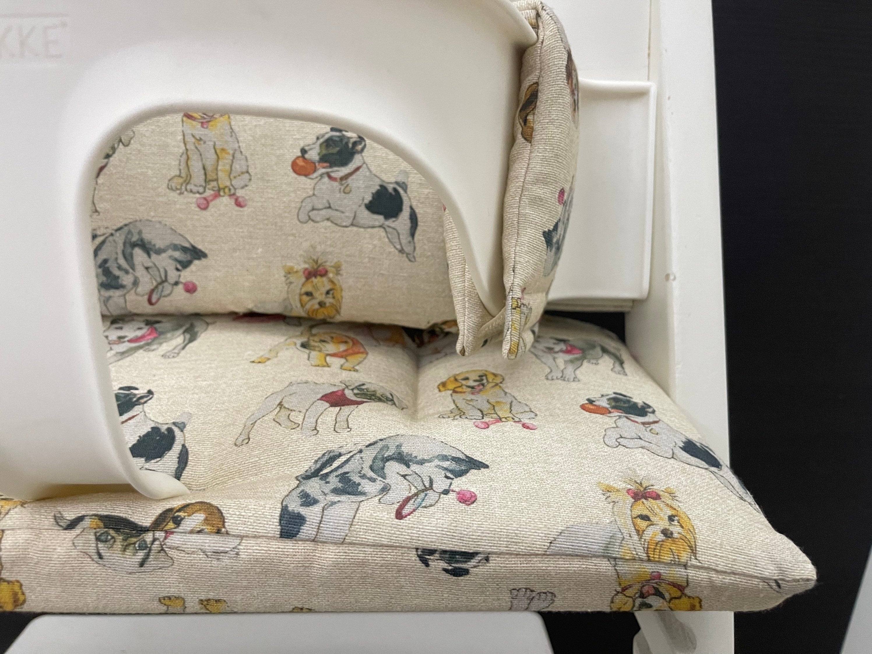 Tripp Trapp Sitzkissen Kissenset für Stokke Hochstuhl - Loneta Natur Hund
