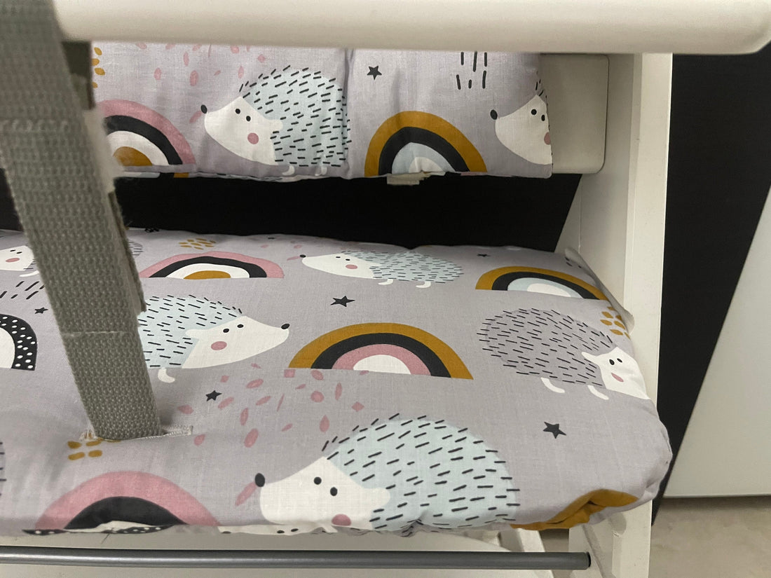 Sitzkissen Kissenset für Hauck Alpha, Tray, Beta Hochstuhl - Igel