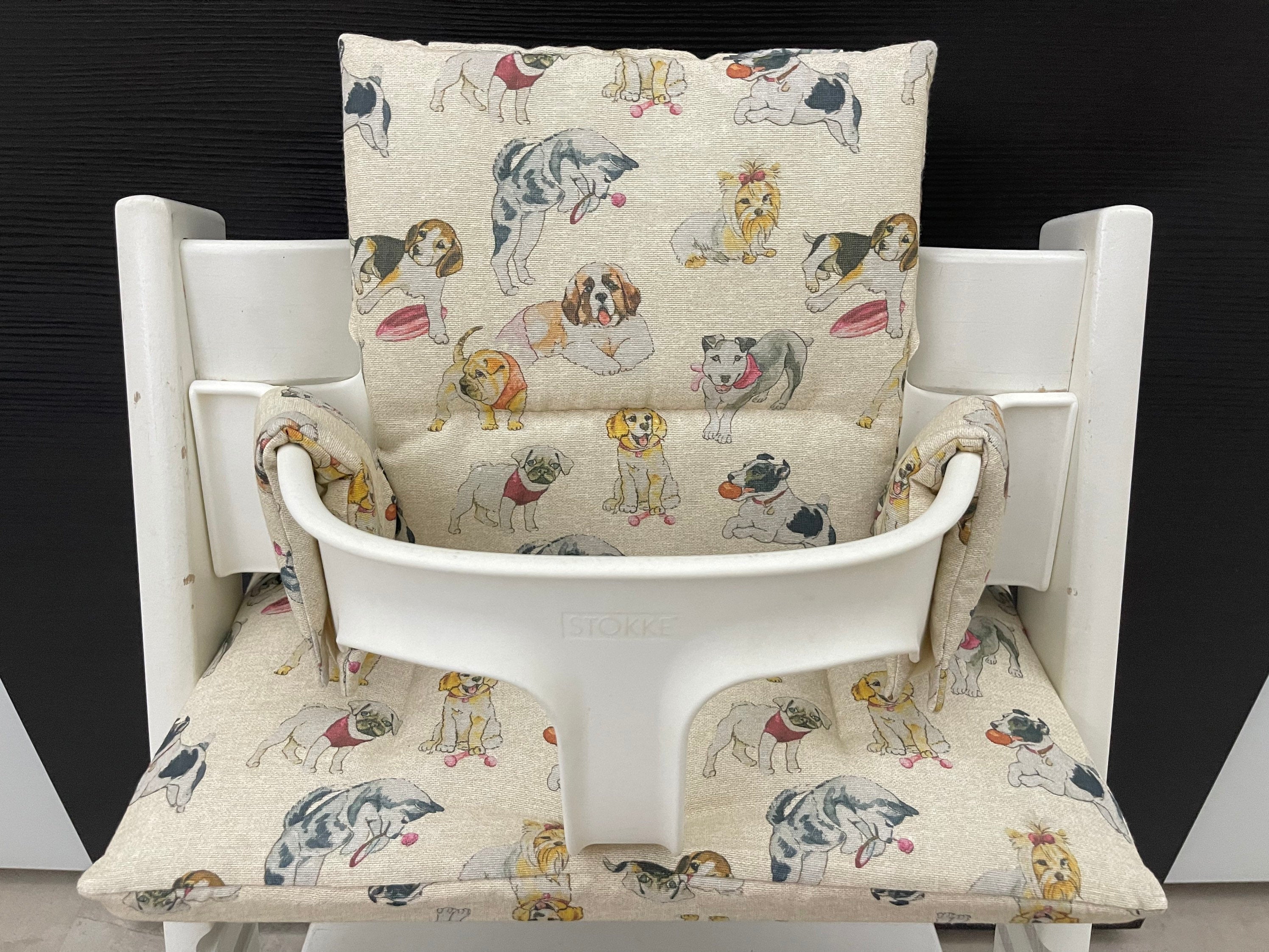 Tripp Trapp Sitzkissen Kissenset für Stokke Hochstuhl - Loneta Natur Hund