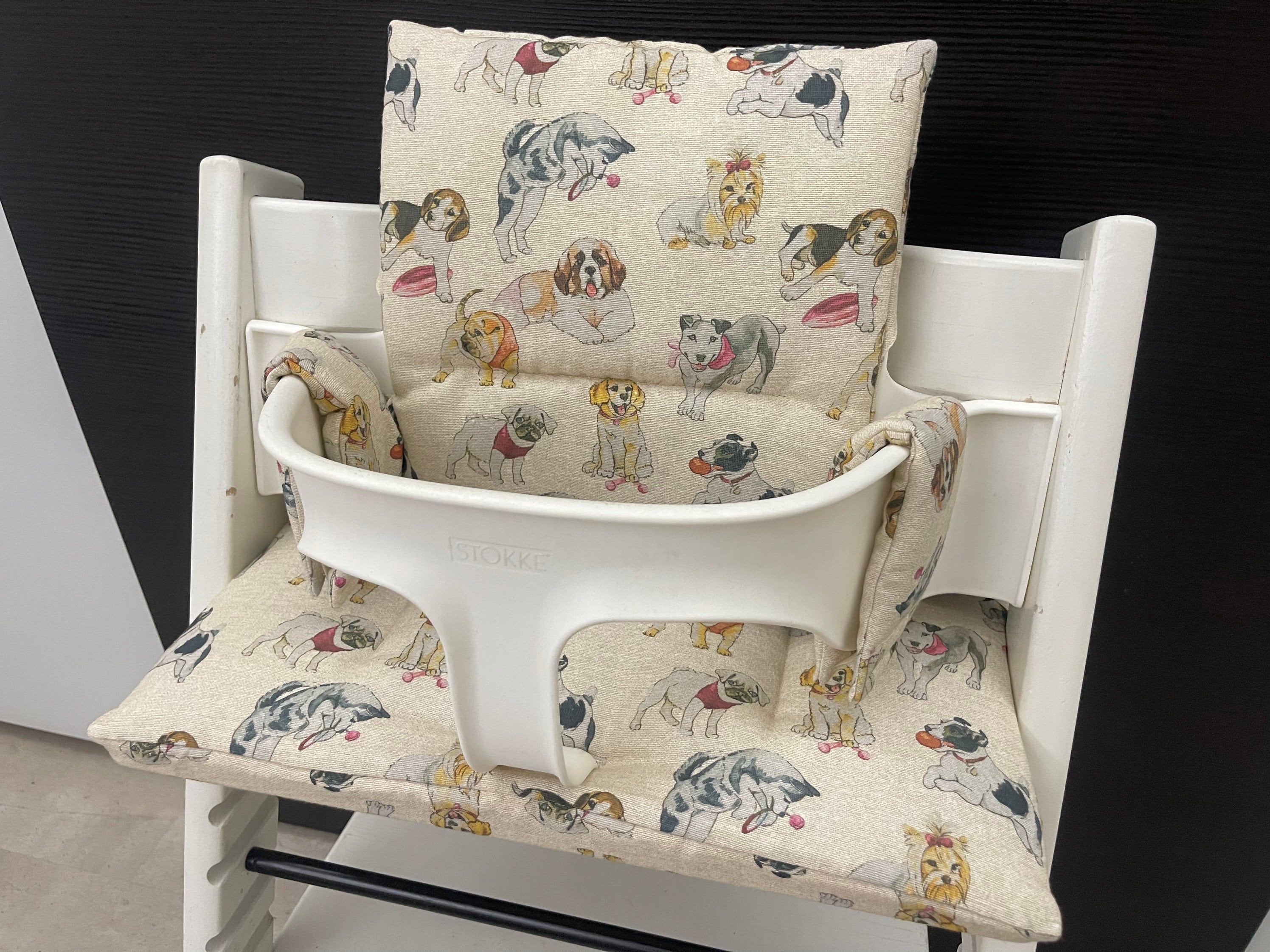 Tripp Trapp Sitzkissen Kissenset für Stokke Hochstuhl - Loneta Natur Hund
