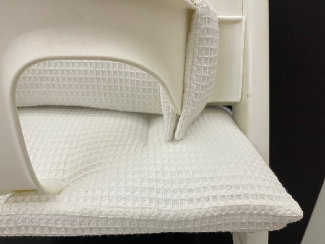 Tripp Trapp Sitzkissen Kissenset für Stokke Hochstuhl - Waffelpiqué Weiß