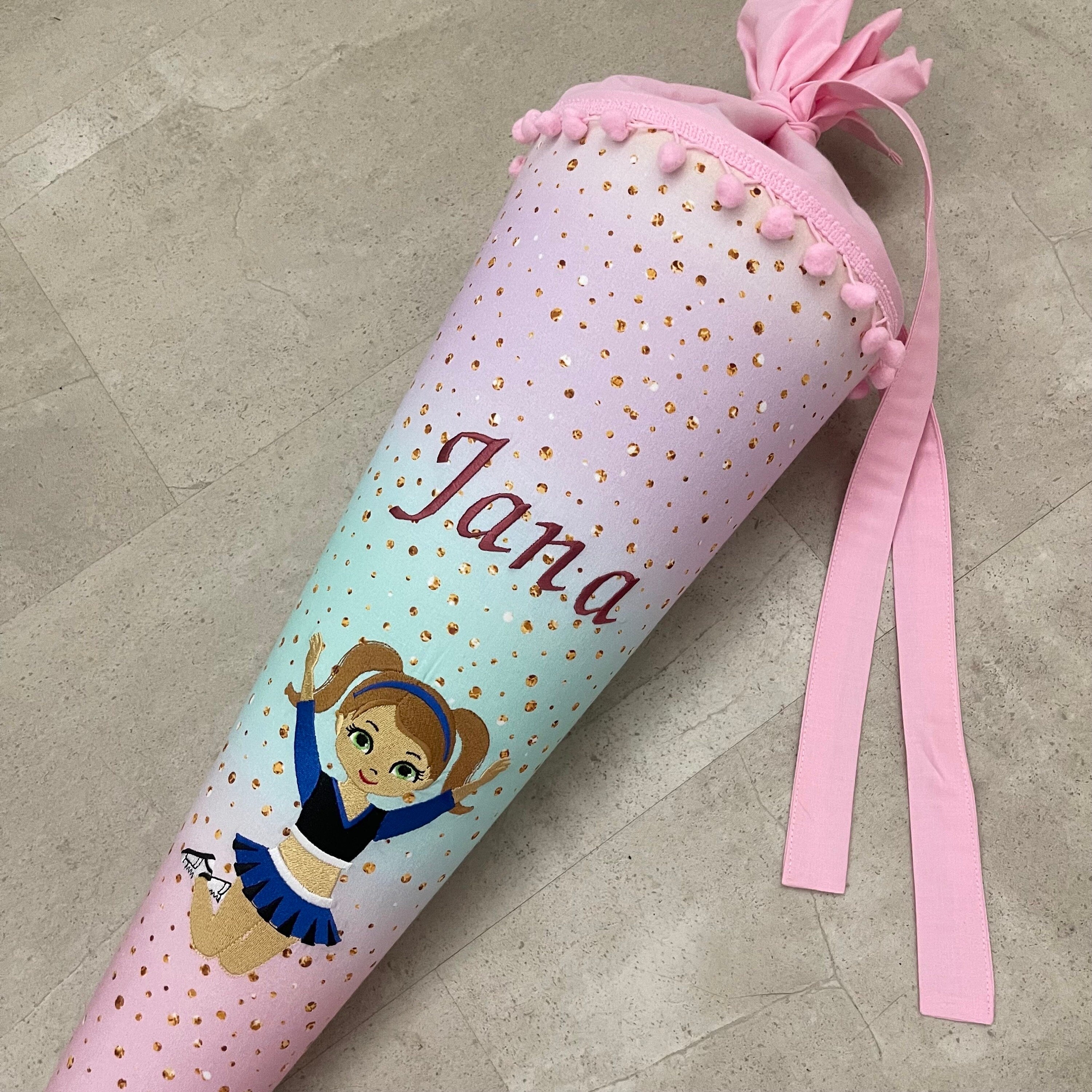 85cm Schultüte Stoff Zuckertüte Einschulung Handmade - Cheerleader