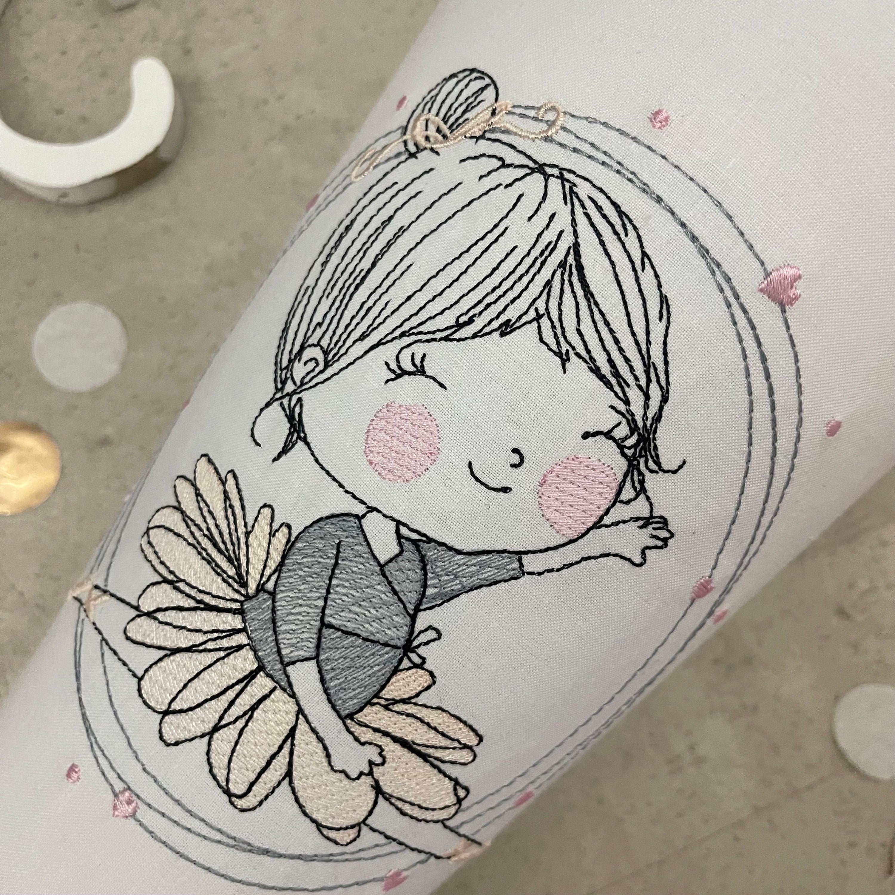 Schultüte Stoff Zuckertüte Einschulung 70cm Handmade Ballerina