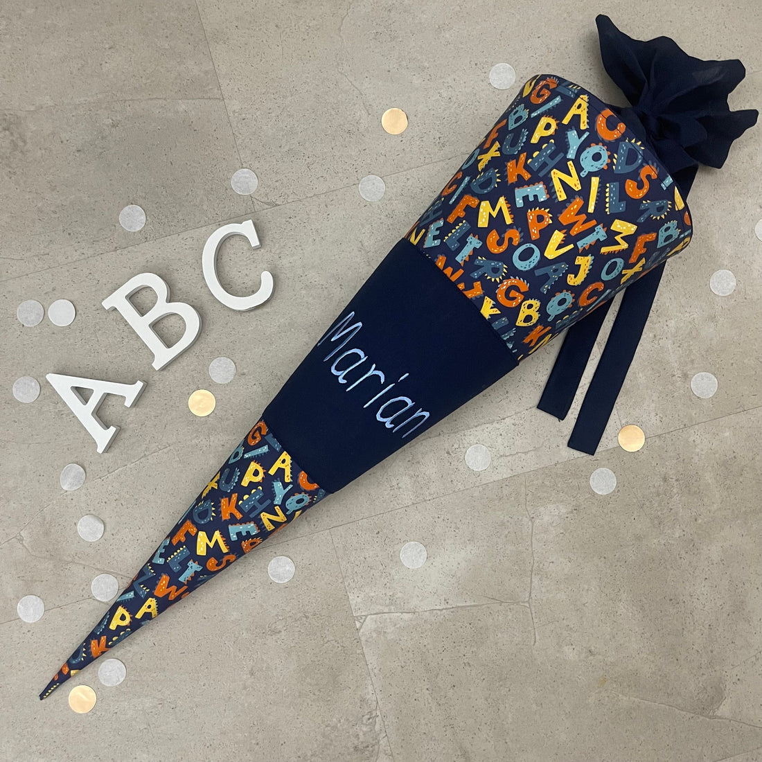 85cm Schultüte Zuckertüte Einschulung Groß Handmade / ABC