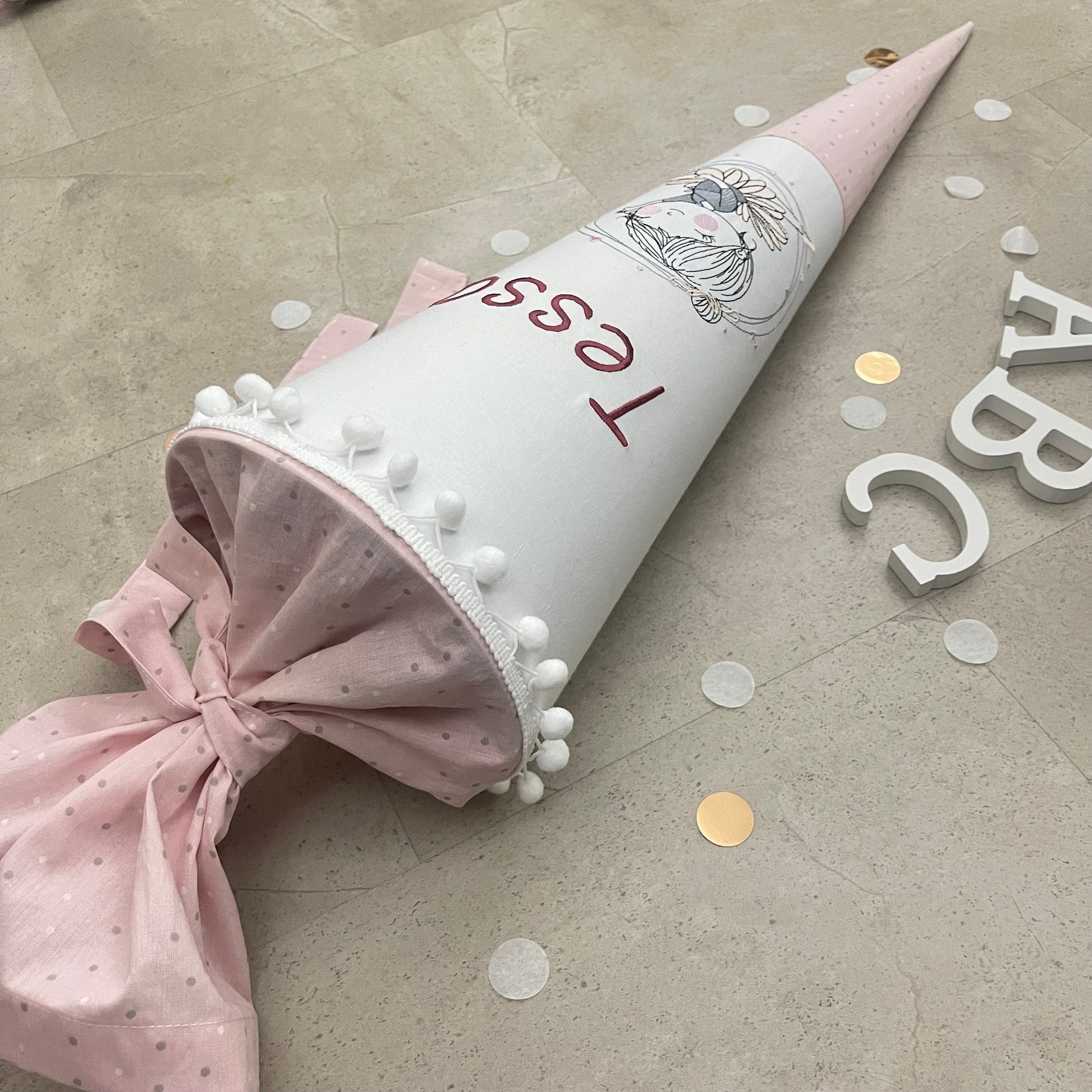 Schultüte Stoff Zuckertüte Einschulung 70cm Handmade Ballerina