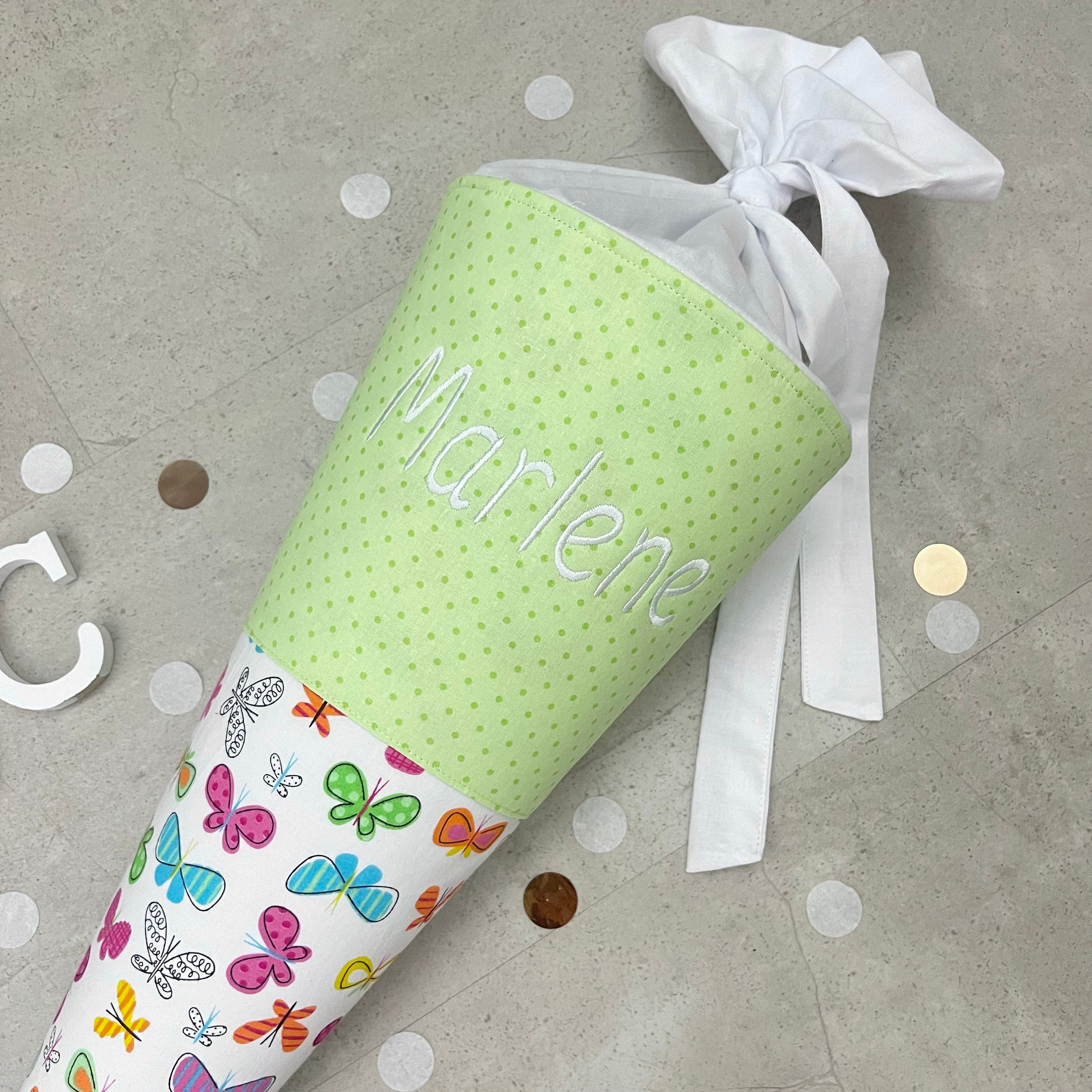 Schultüte, Zuckertüte Einschulung 70cm Handmade Schmetterling