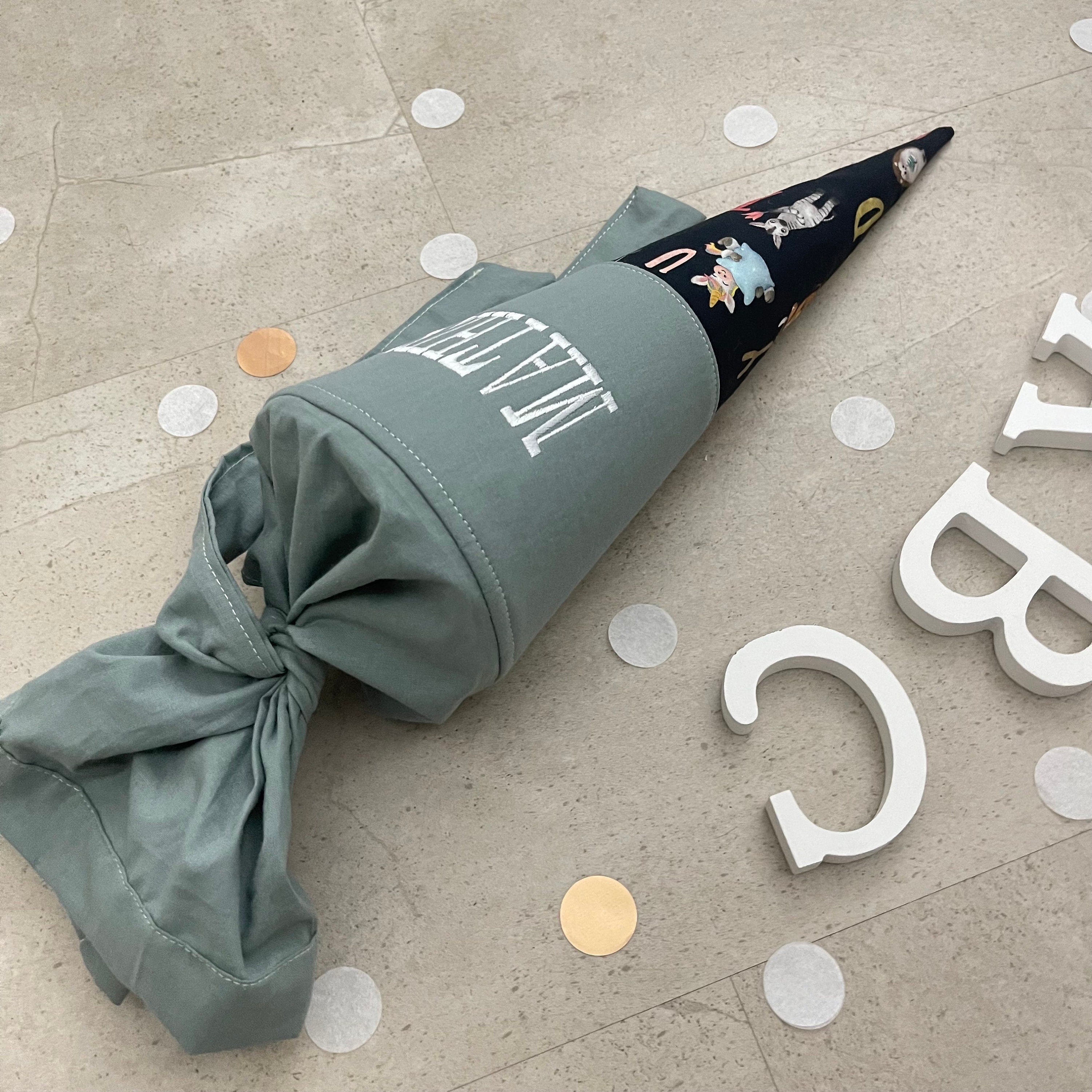 Geschwisterschultüte Stoff klein Zuckertüte Einschulung 35cm Handmade / ABC