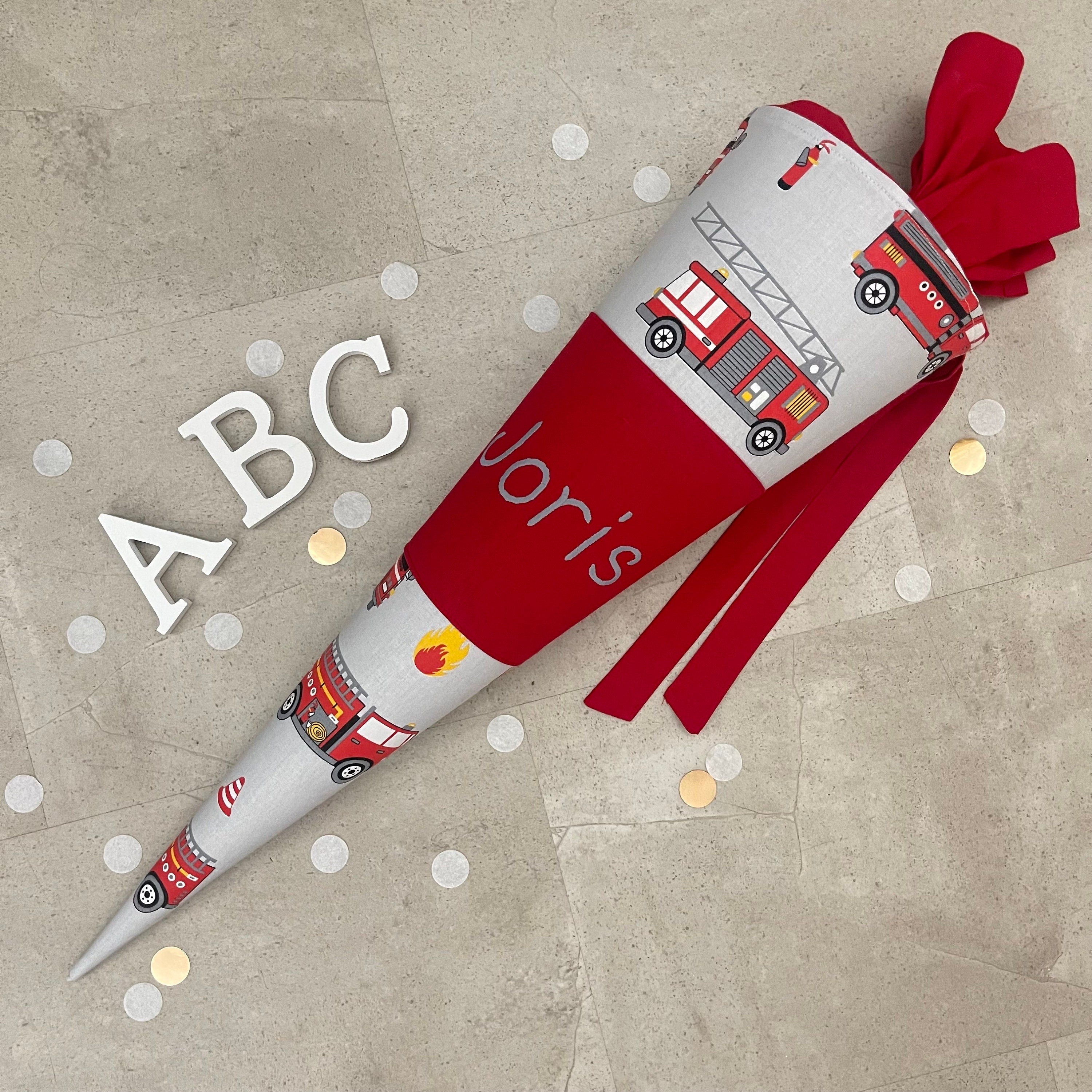 Schultüte Zuckertüte Einschulung Groß 70cm Handmade / Feuerwehr