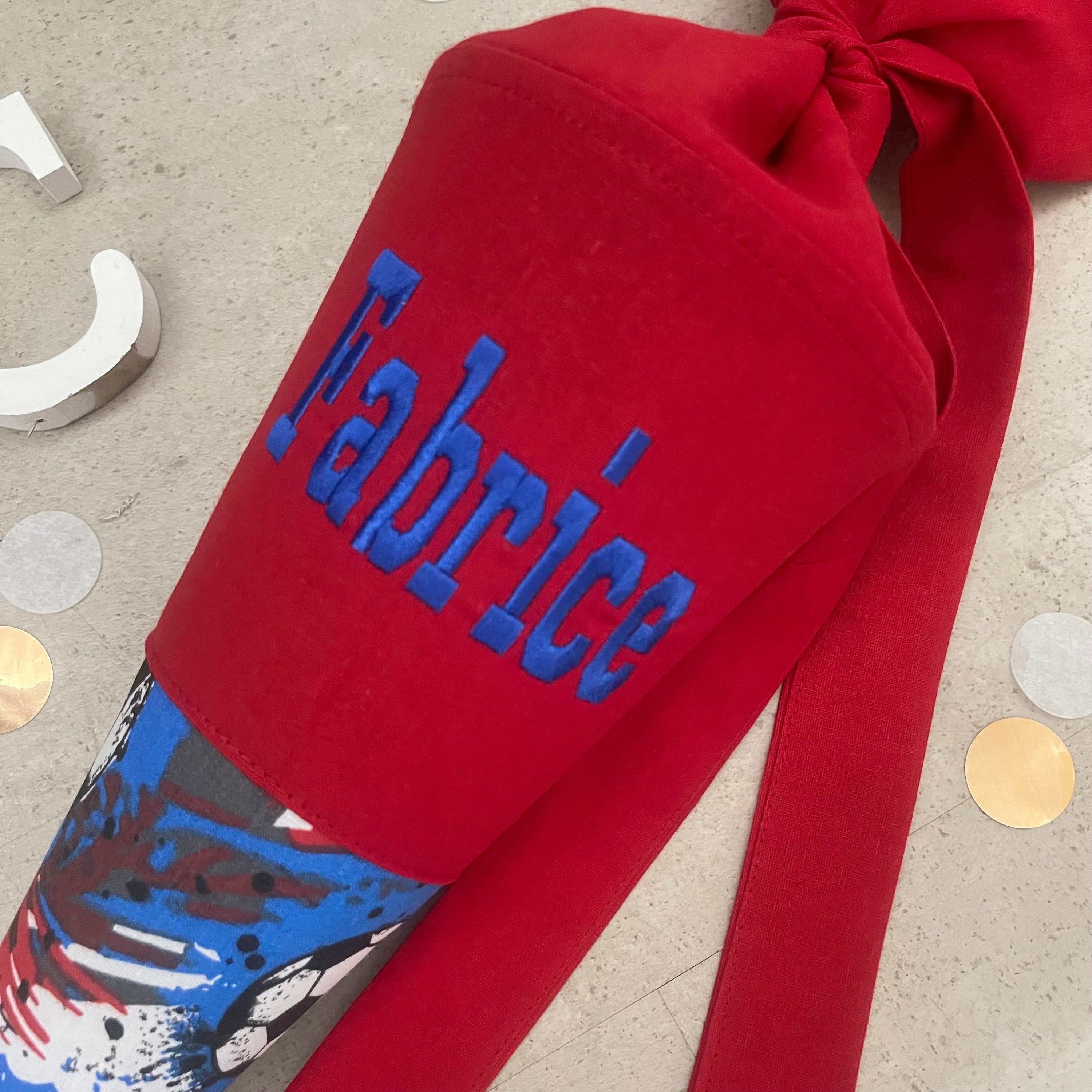 Geschwisterschultüte Stoff klein Zuckertüte Einschulung 35cm Handmade / Fussball