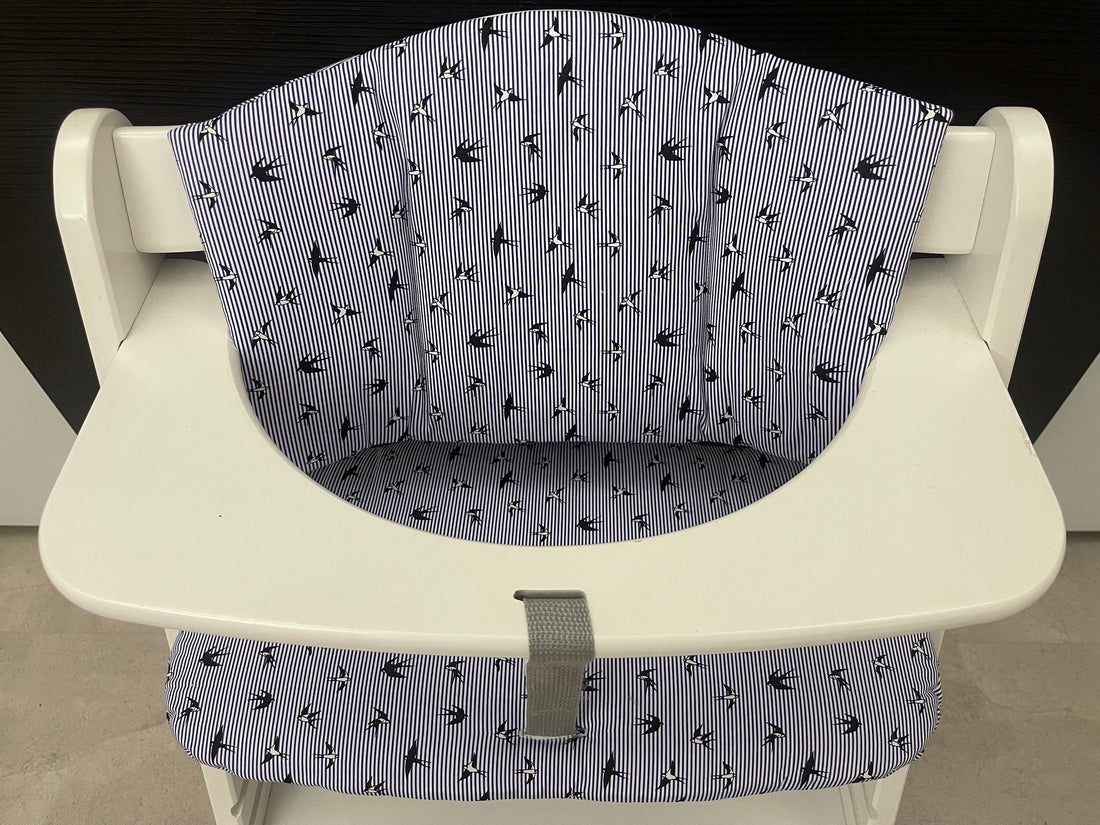 Sitzkissen Kissenset für Hauck Alpha, Tray, Beta Hochstuhl - Vogel