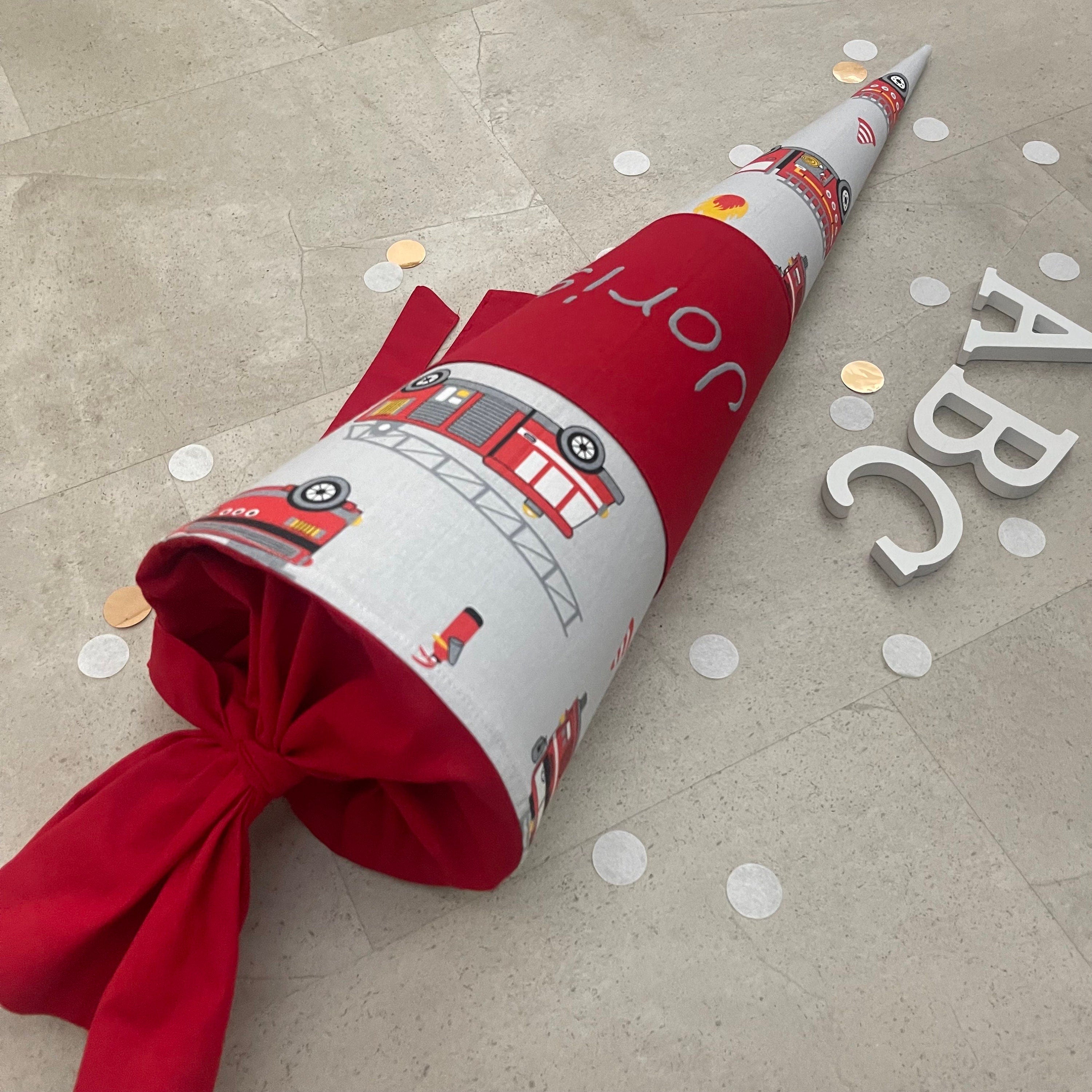 Schultüte Zuckertüte Einschulung Groß 70cm Handmade / Feuerwehr