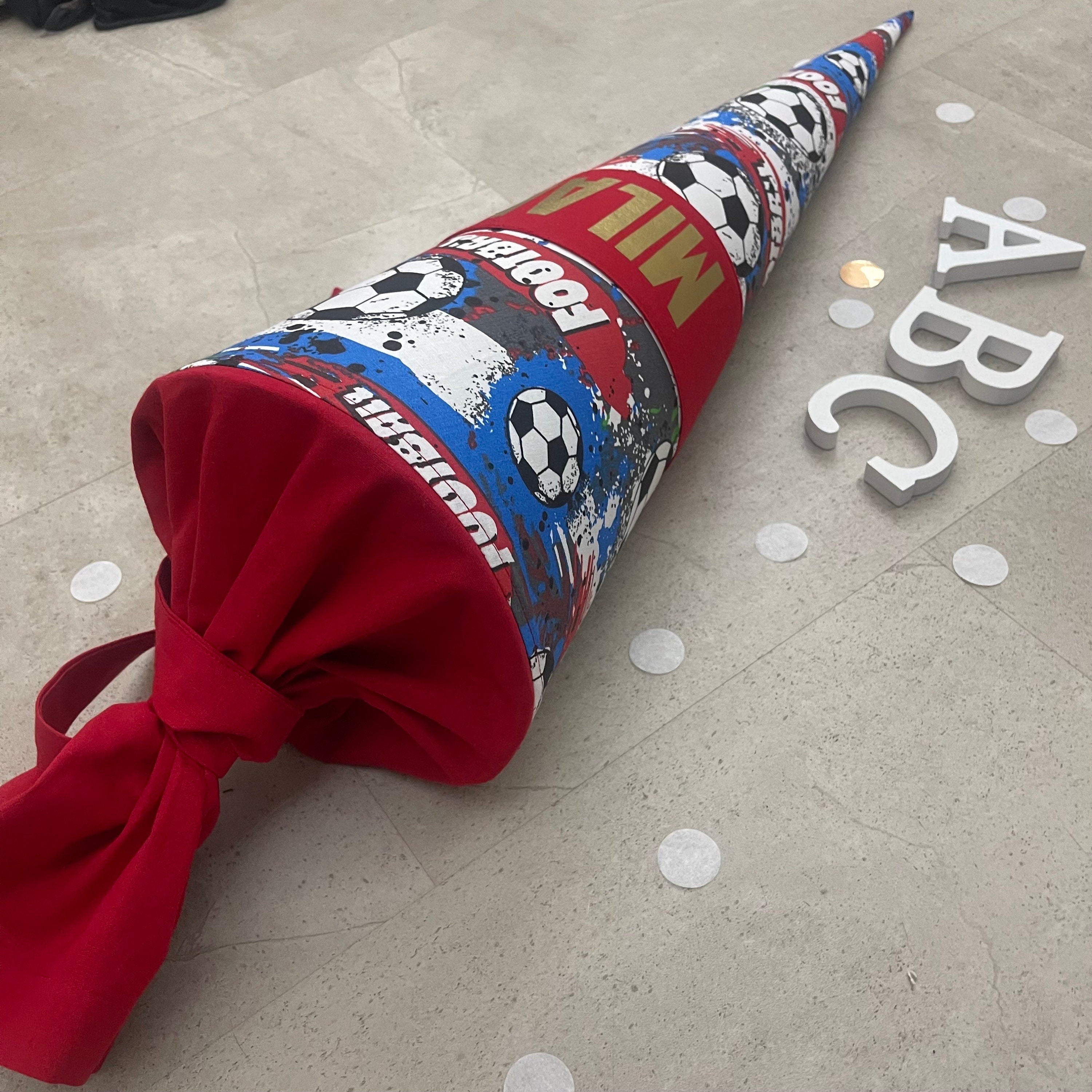 Schultüte Zuckertüte Einschulung Groß 70cm Handmade / Fußball