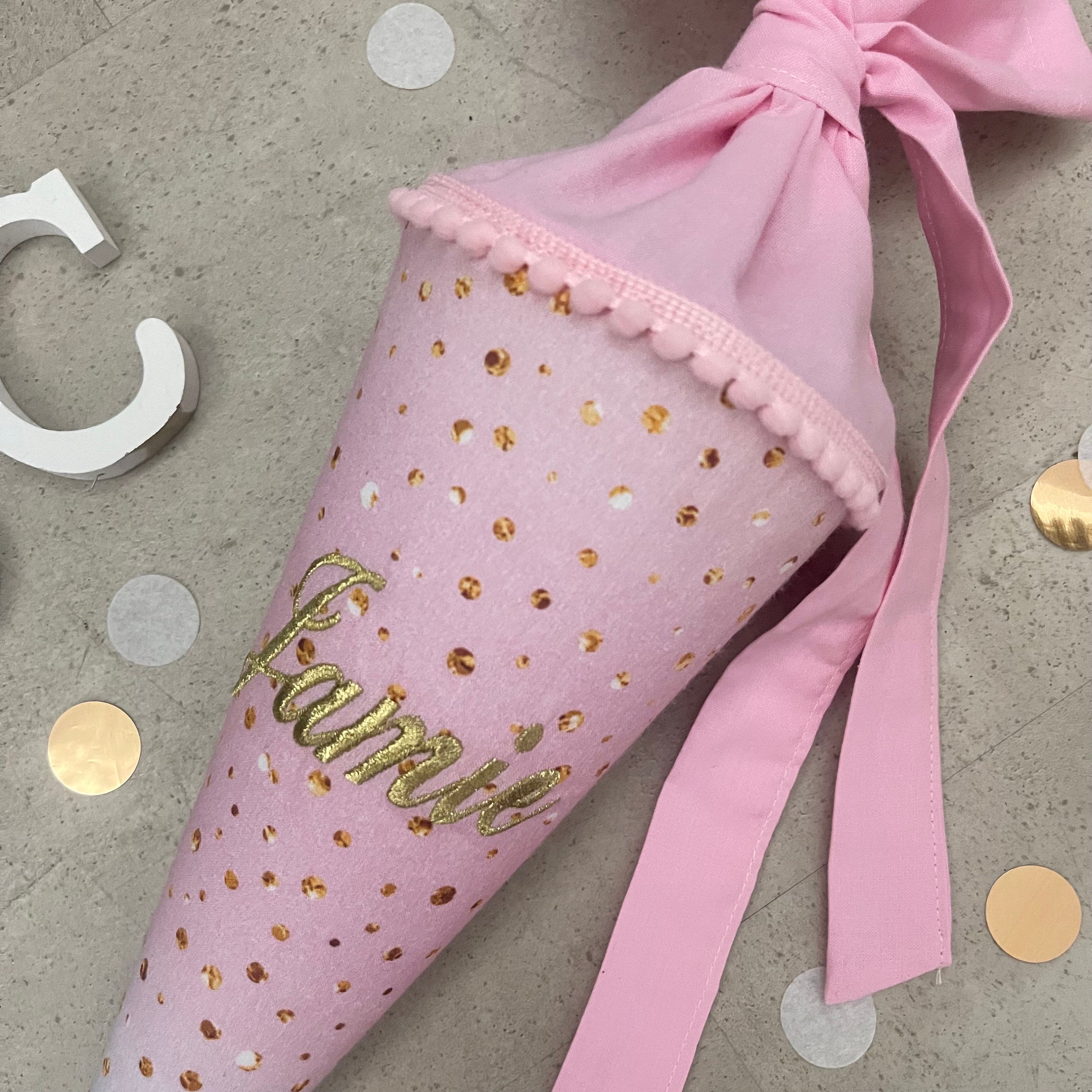 Geschwisterschultüte  klein Zuckertüte Einschulung 35cm Handmade/ Regenbogen