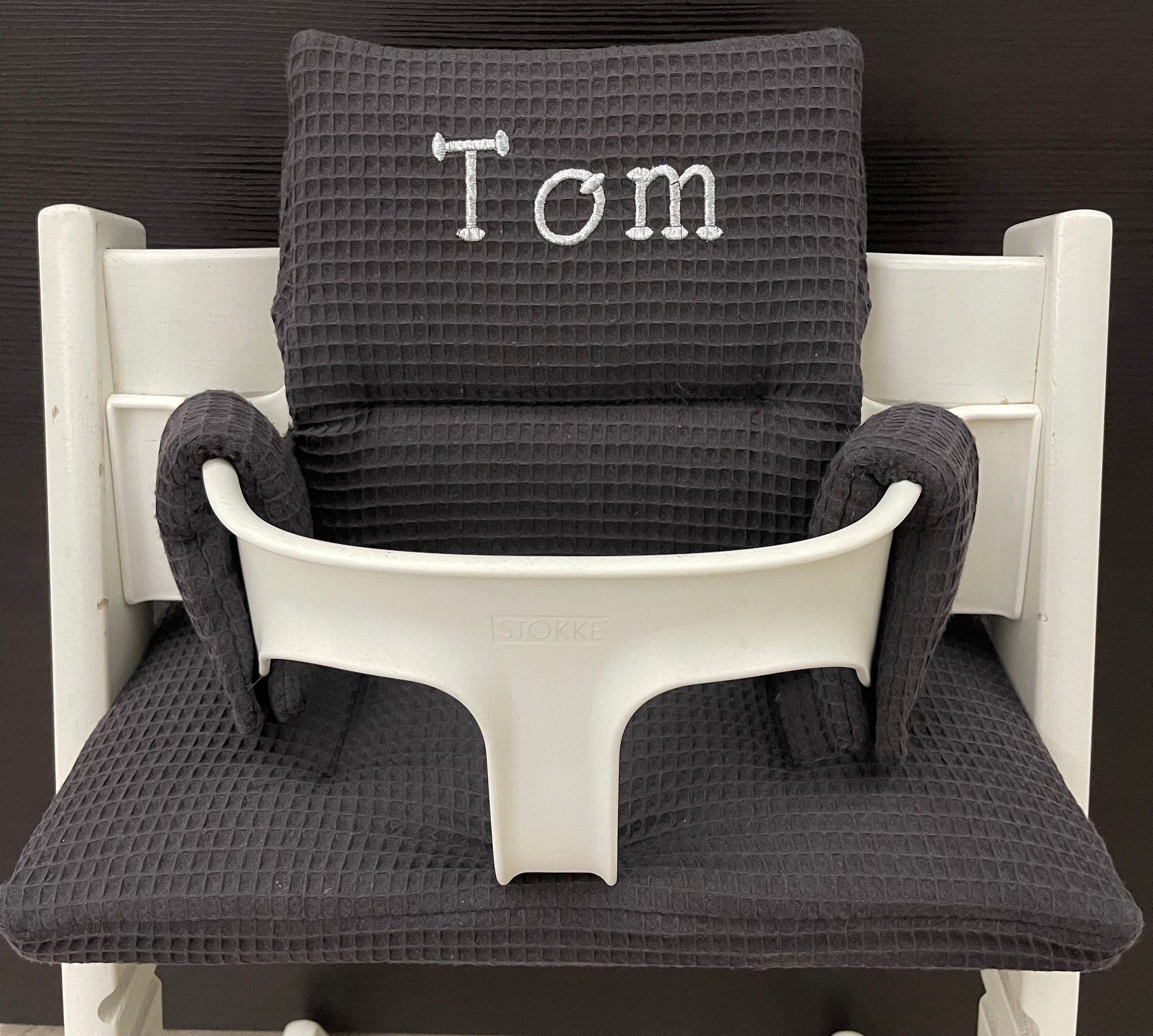 Tripp Trapp Sitzkissen Kissenset für Stokke Hochstuhl - Waffelpiqué Dunkelgrau